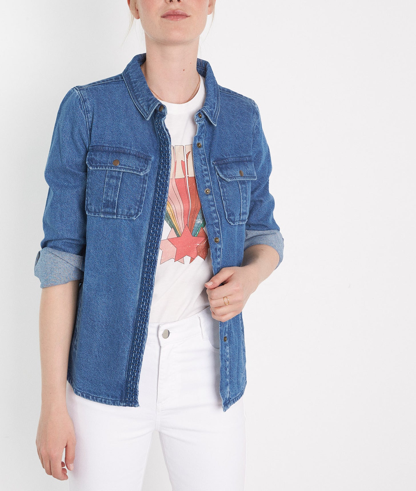 Surchemise en jean stone used Filou Faume - seconde main