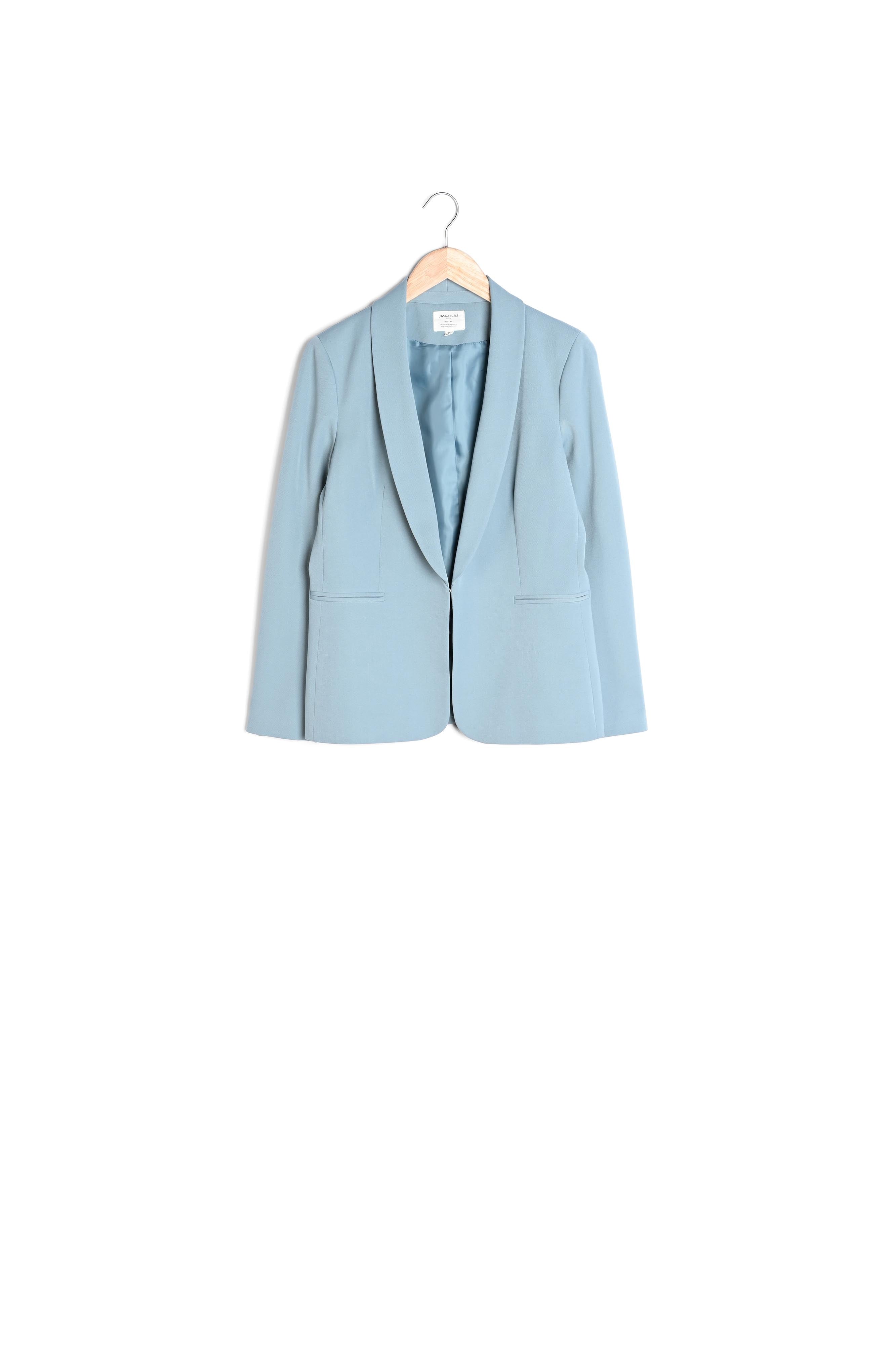 Veste de blazer cintrée céladon Reine Faume - seconde main