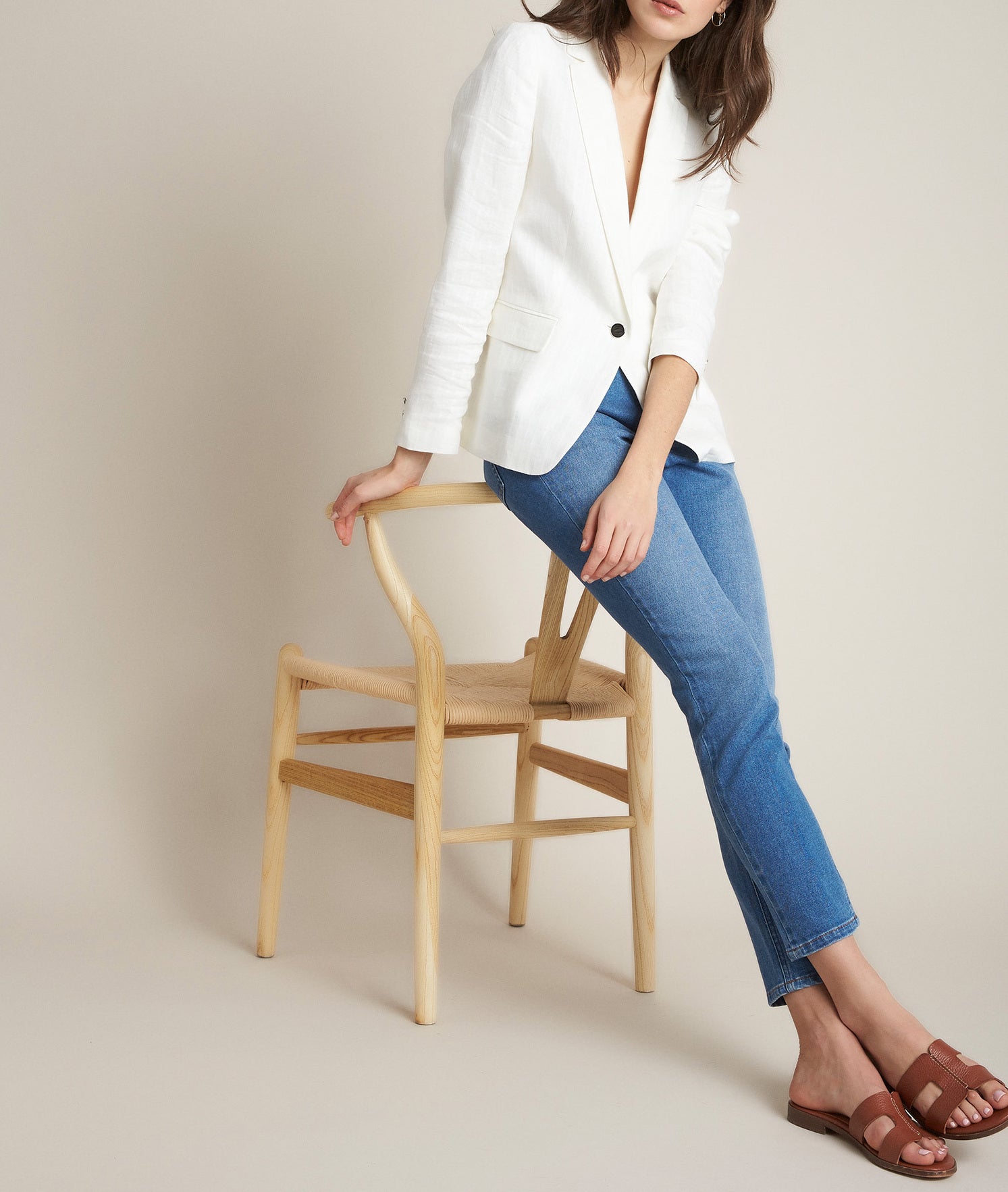 Veste en lin rayée Lenny Faume - seconde main