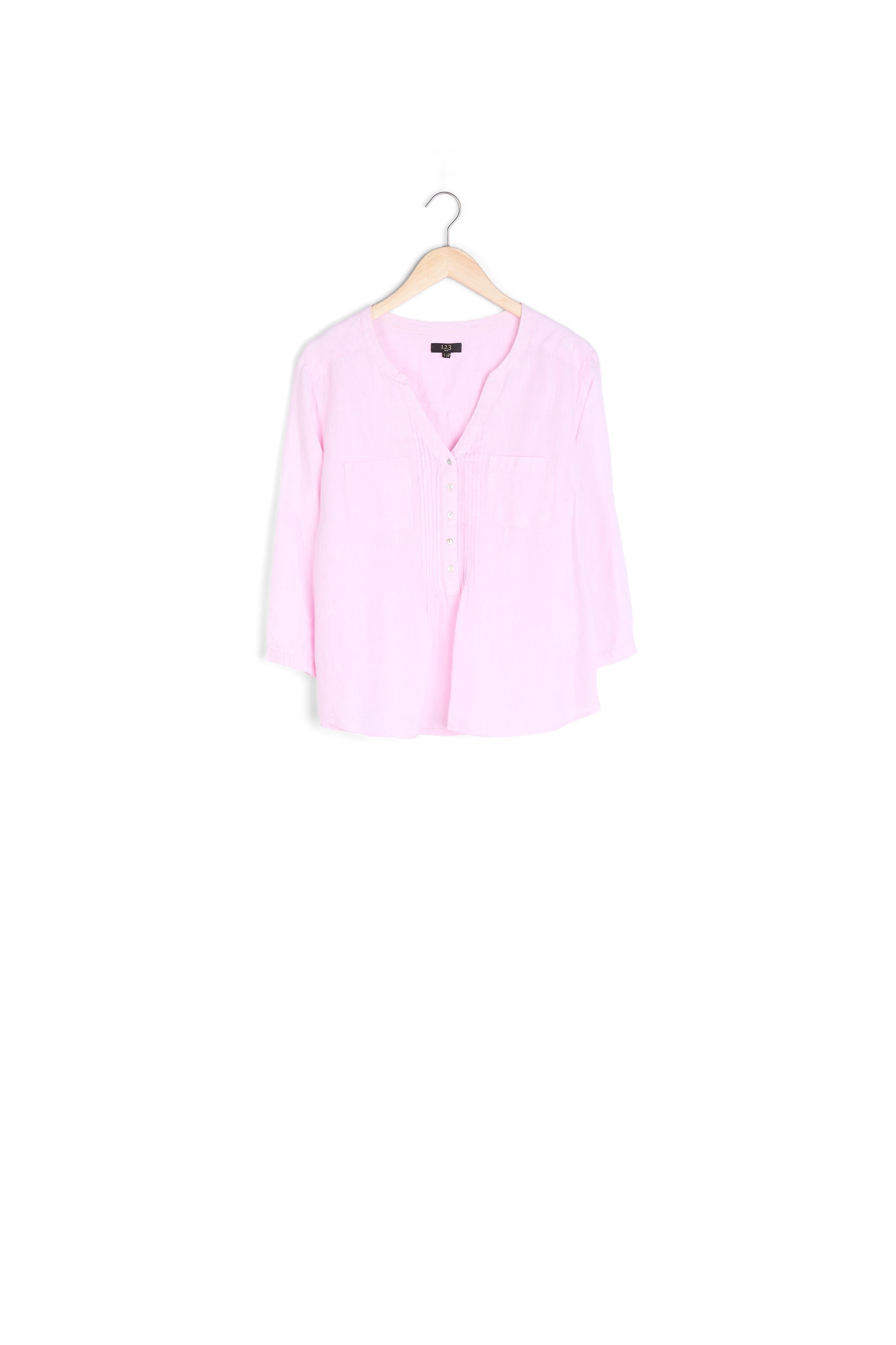 Chemise rose en lin Roma Faume - seconde main