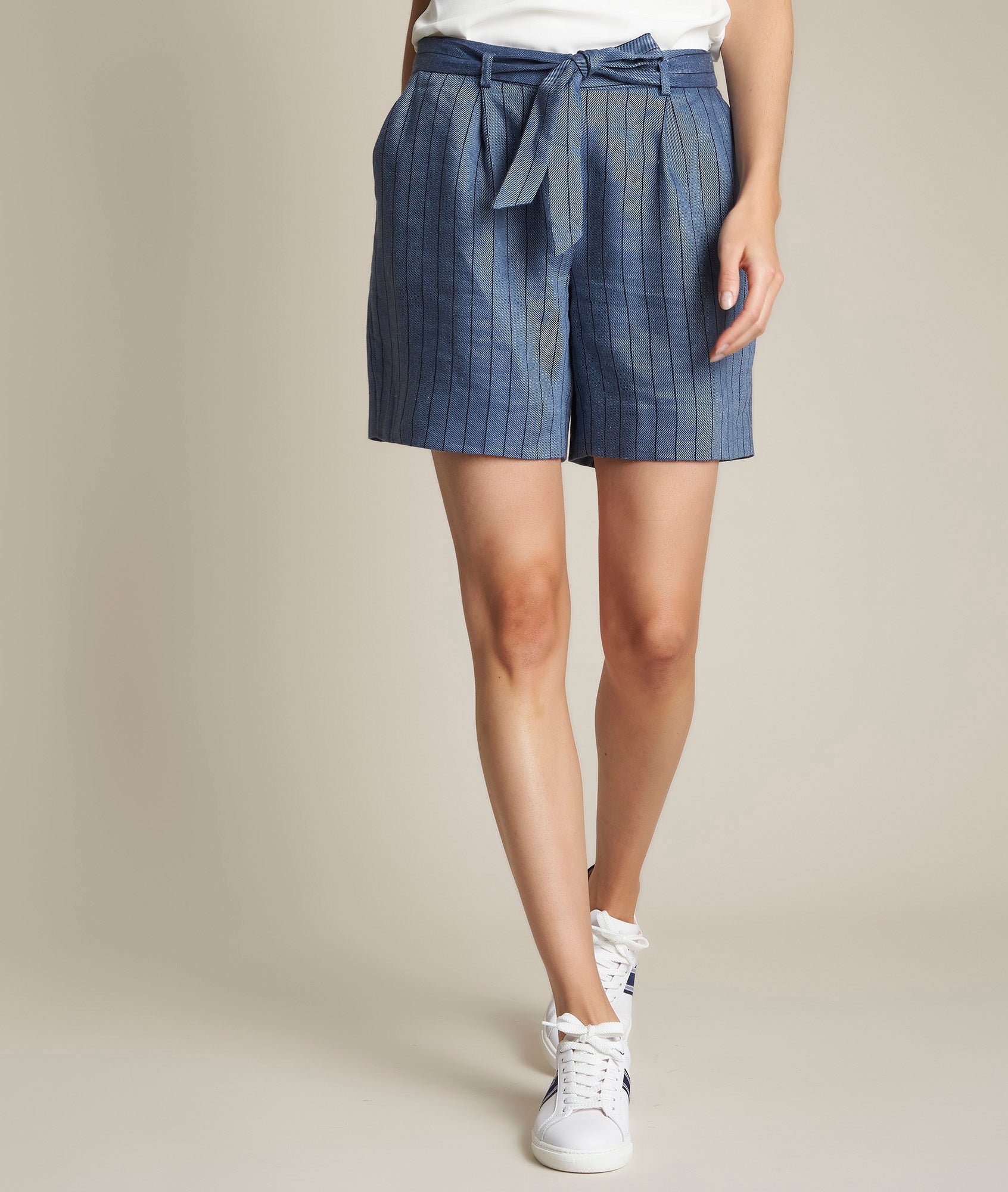 Short rayé en lin et Lyocell Irvine Faume - seconde main