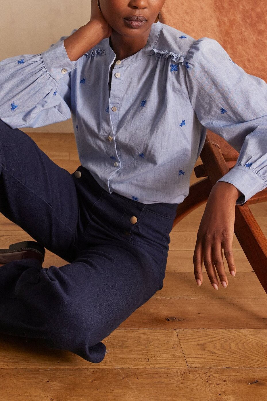 Blouse brodée PRISCILE Faume - seconde main