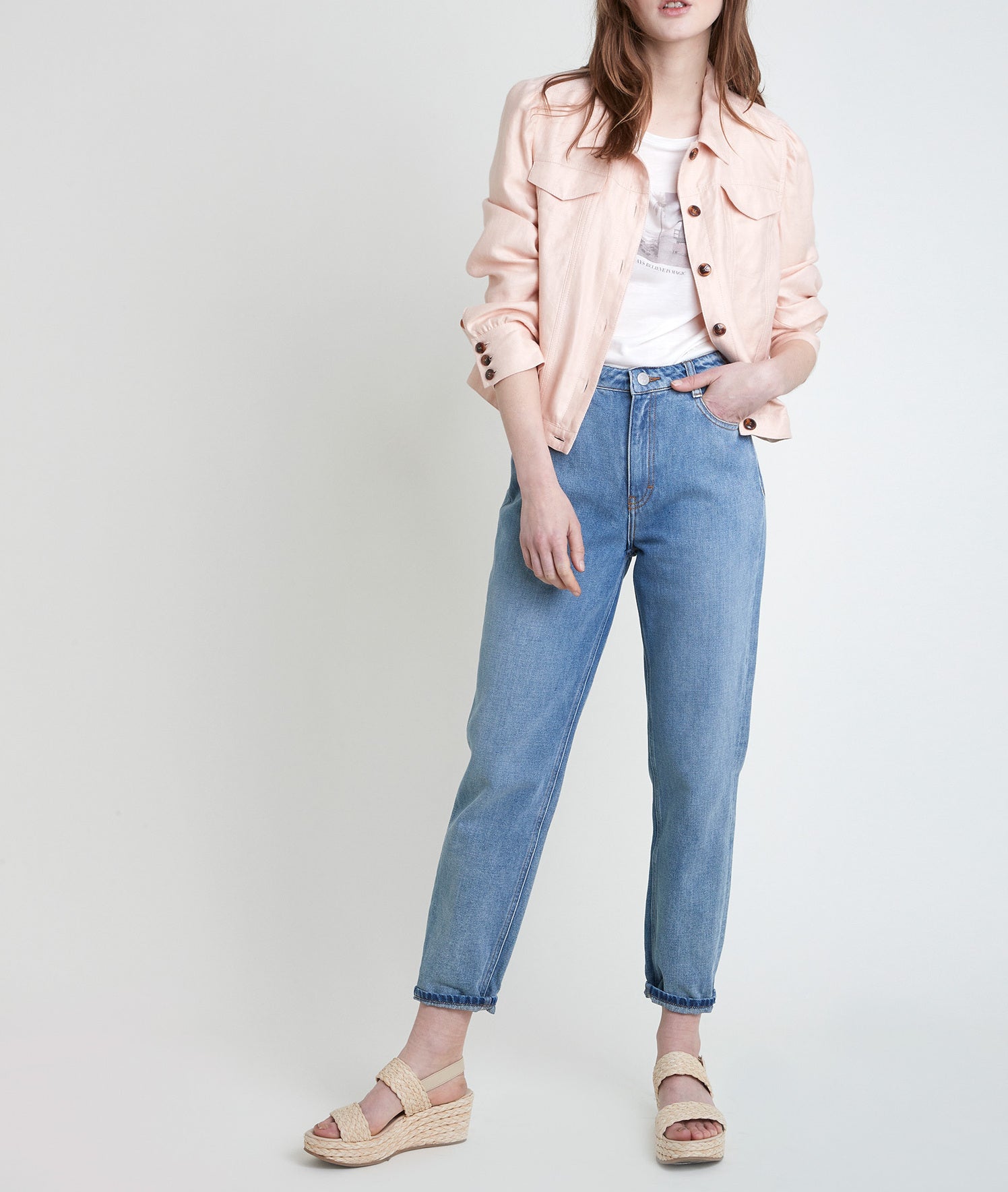 Veste en lin pêche Passion Faume - seconde main