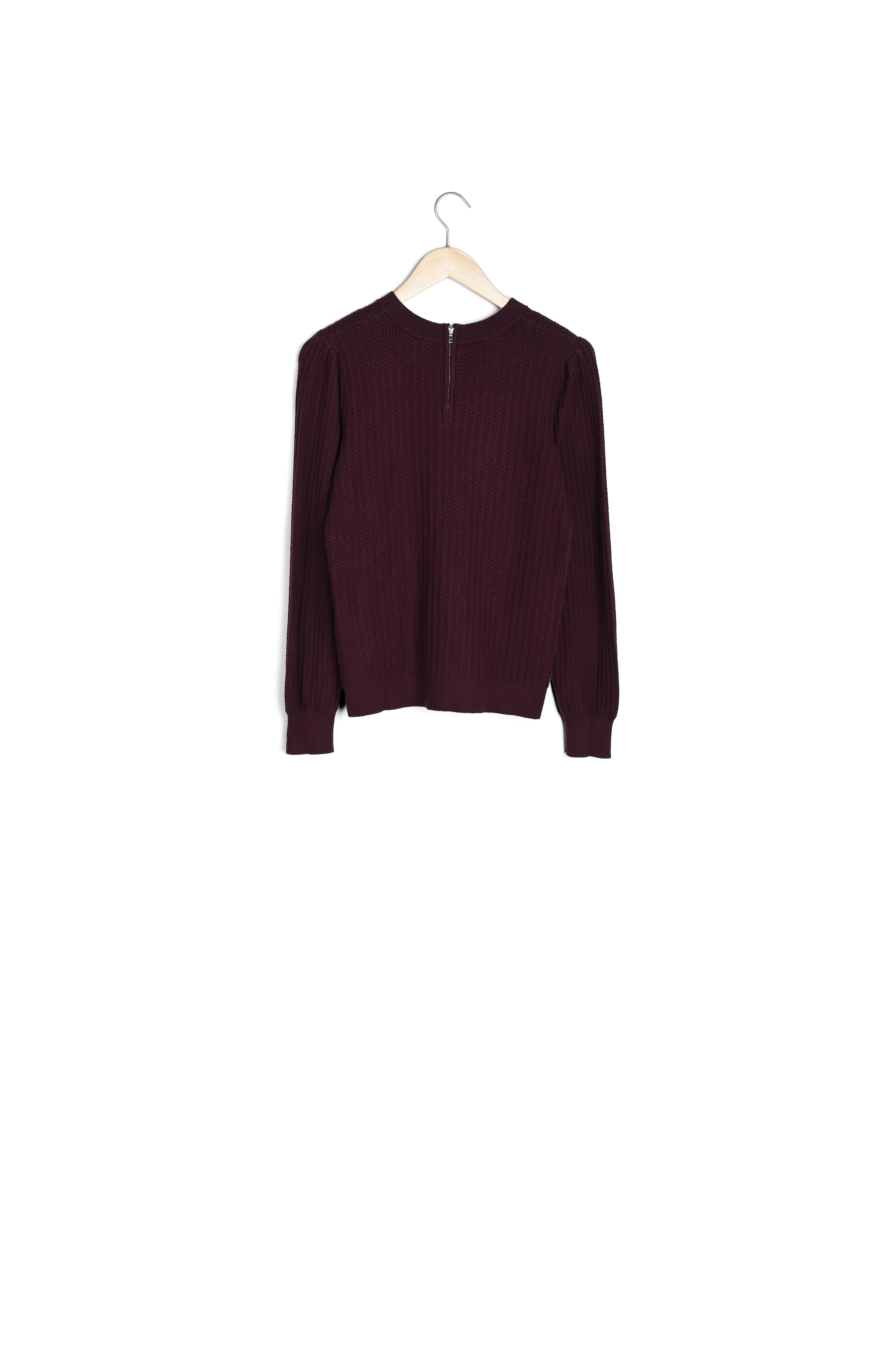 Pull en maille douce bordeaux Tifaine Faume - seconde main