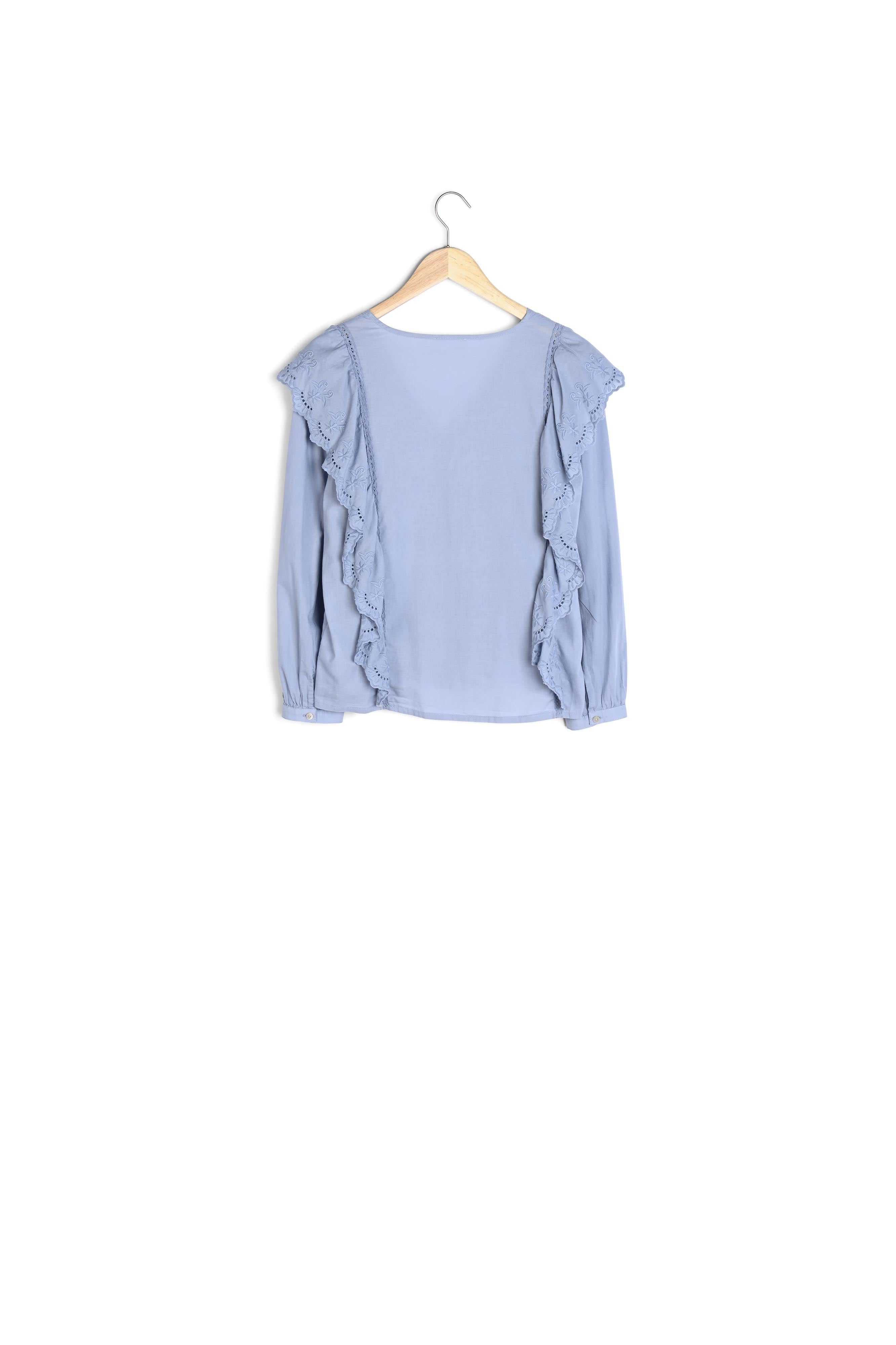 Chemise en coton brodé pure bleached Lalissa Faume - seconde main