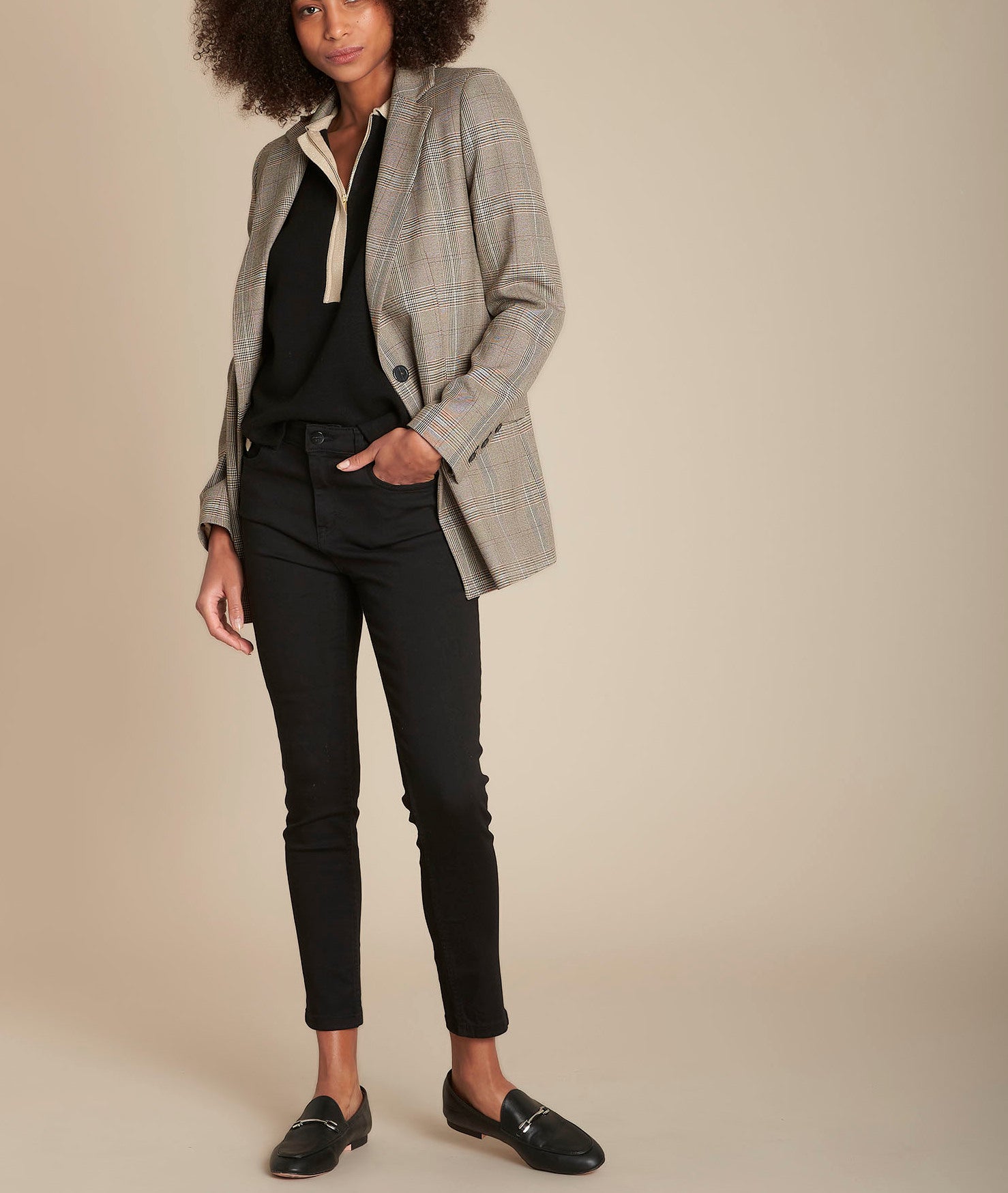 L'Audacieux skinny :  jean noir Sally Faume - seconde main