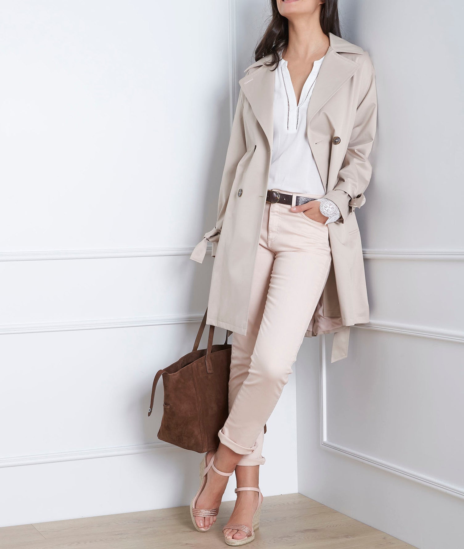 Jean fuchsia clair droit Opera Faume - seconde main