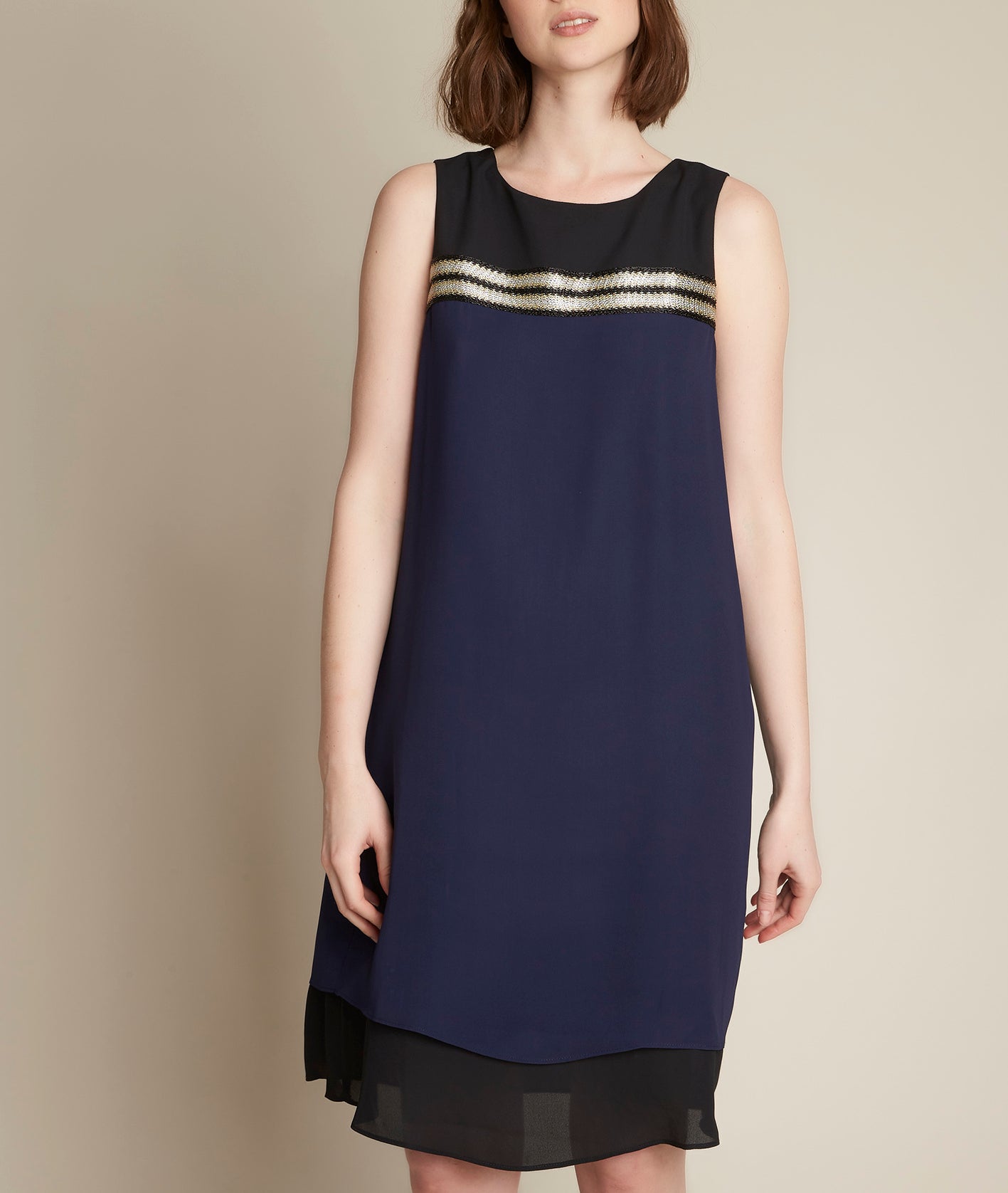 Robe colorblock droite bleue Isola Faume - seconde main