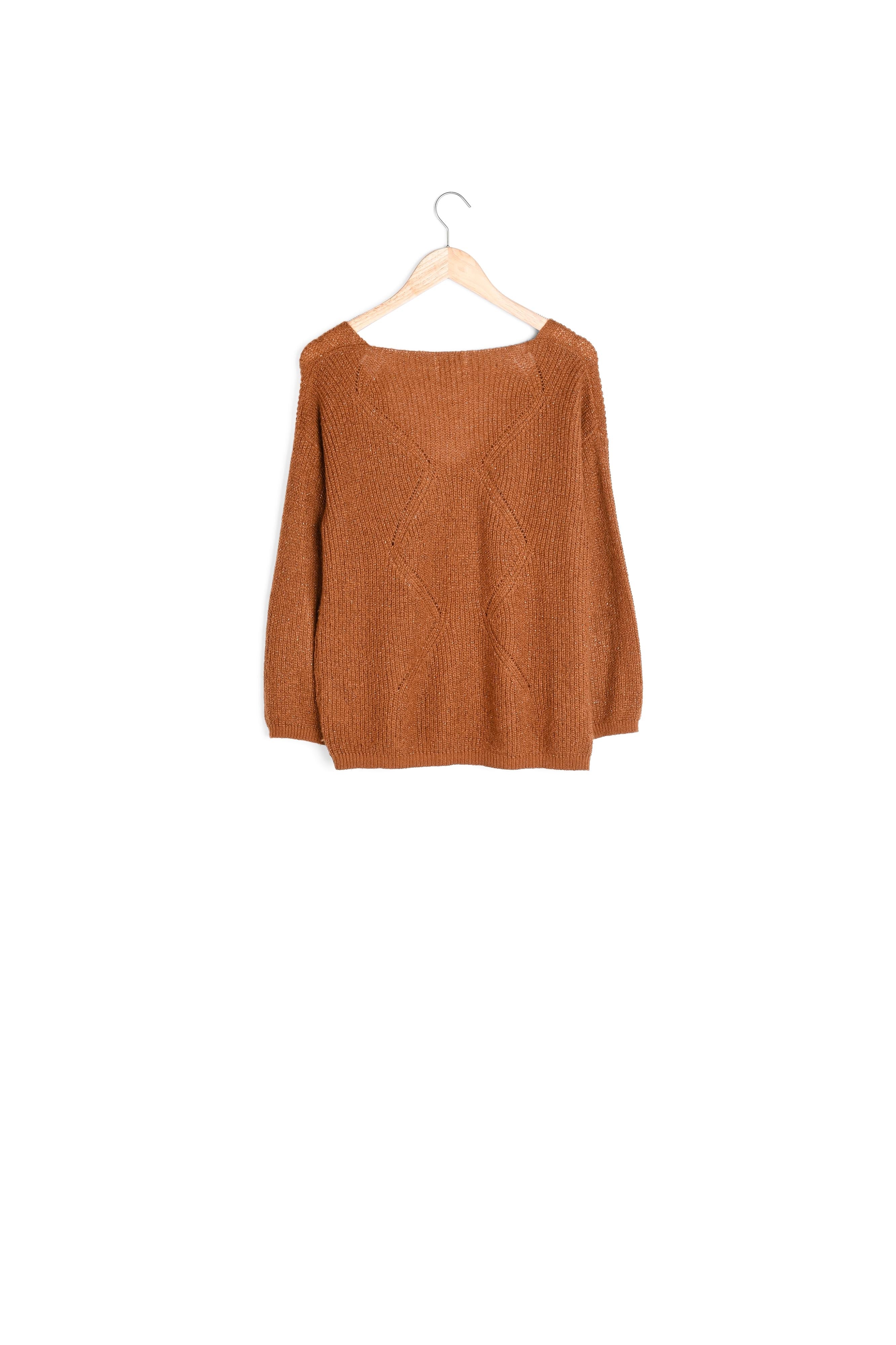 Pull en mohair mélangé tomette Ross Faume - seconde main