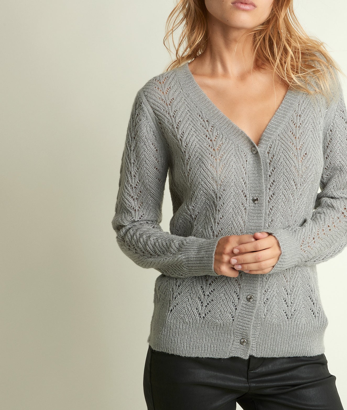 Gilet ajouré brillant Robbie Faume - seconde main