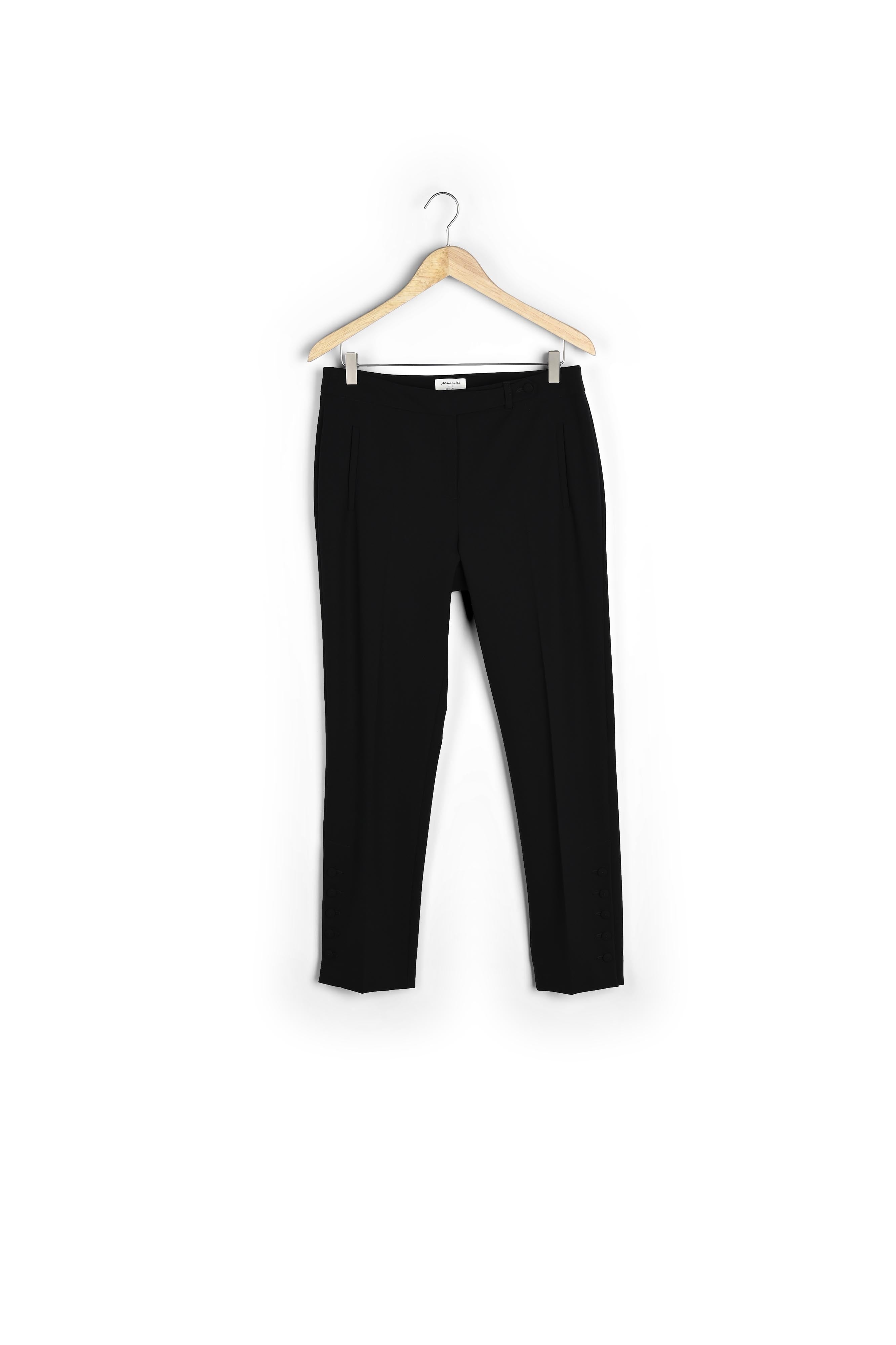 Pantalon noir cigarette en microfibre Ernesto Faume - seconde main