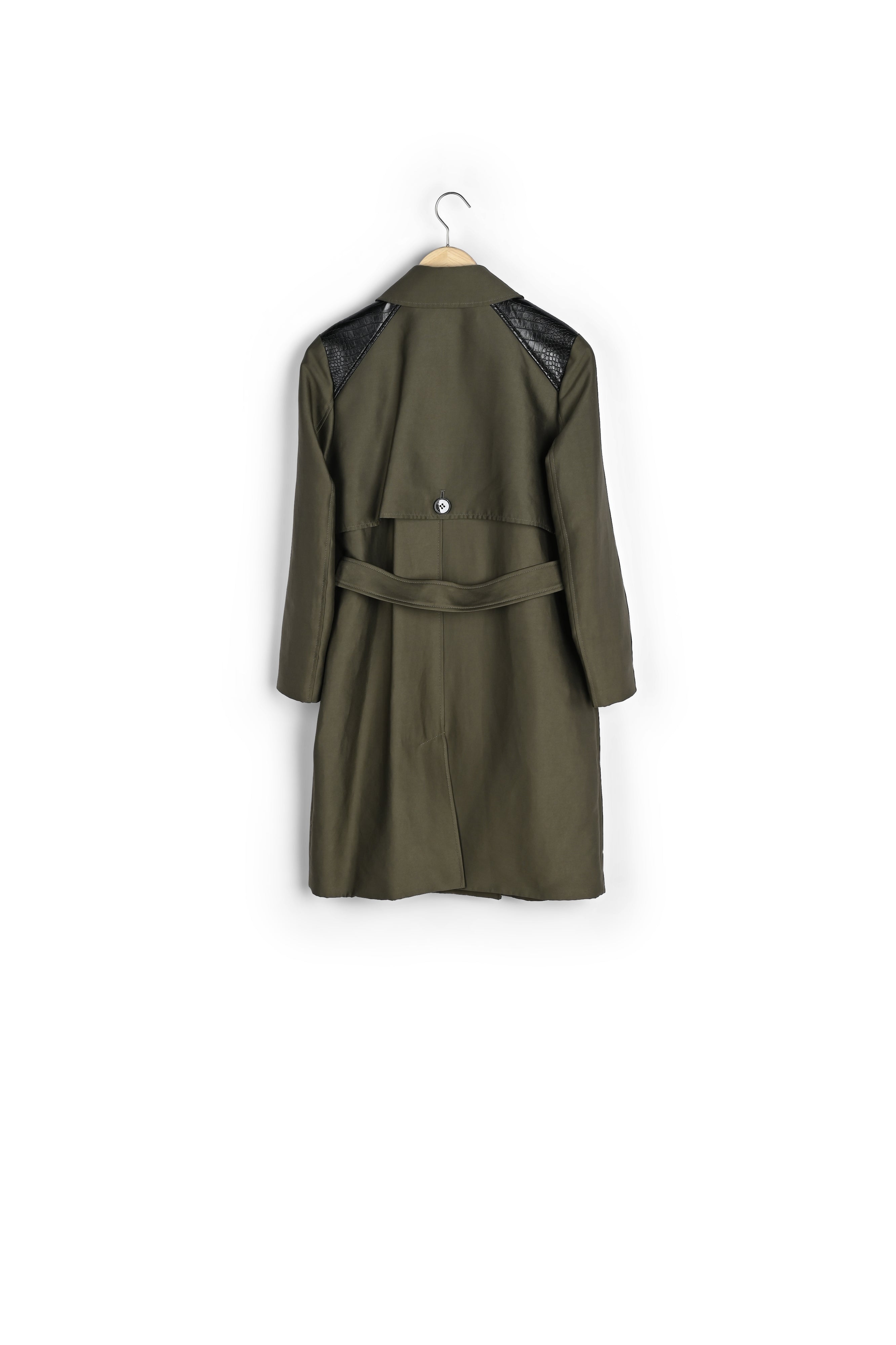 Trench 3/4 kaki Sokari Faume - seconde main