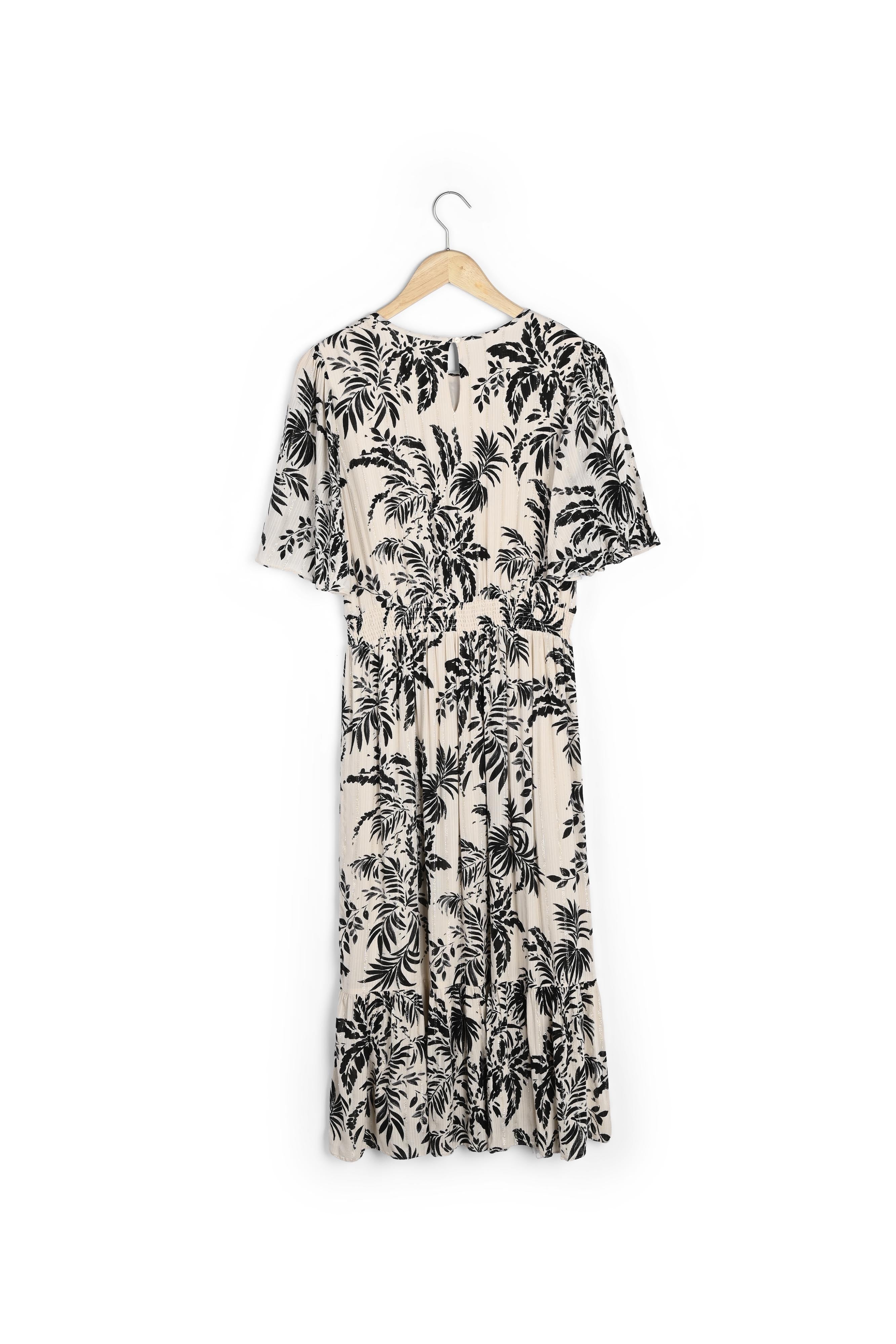 Robe longue imprimé crème Nive Faume - seconde main