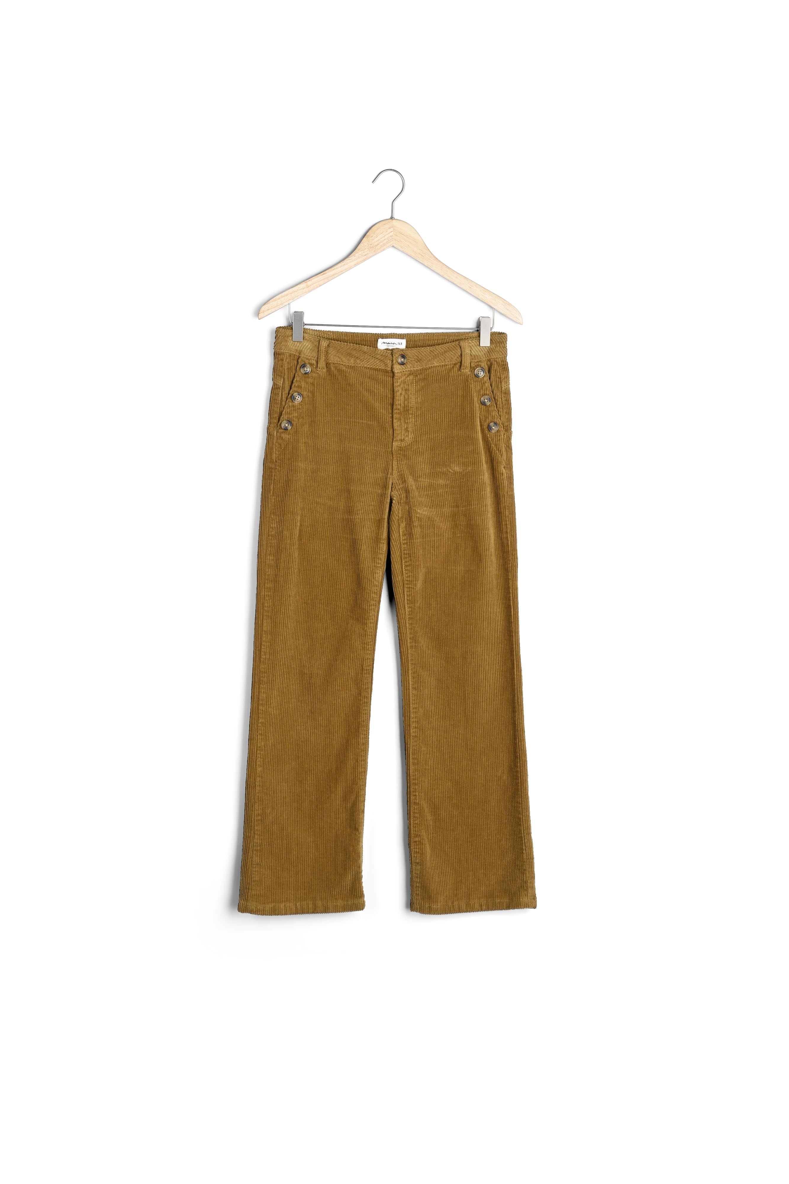 Pantalon flare en velours bronze Ninon Faume - seconde main