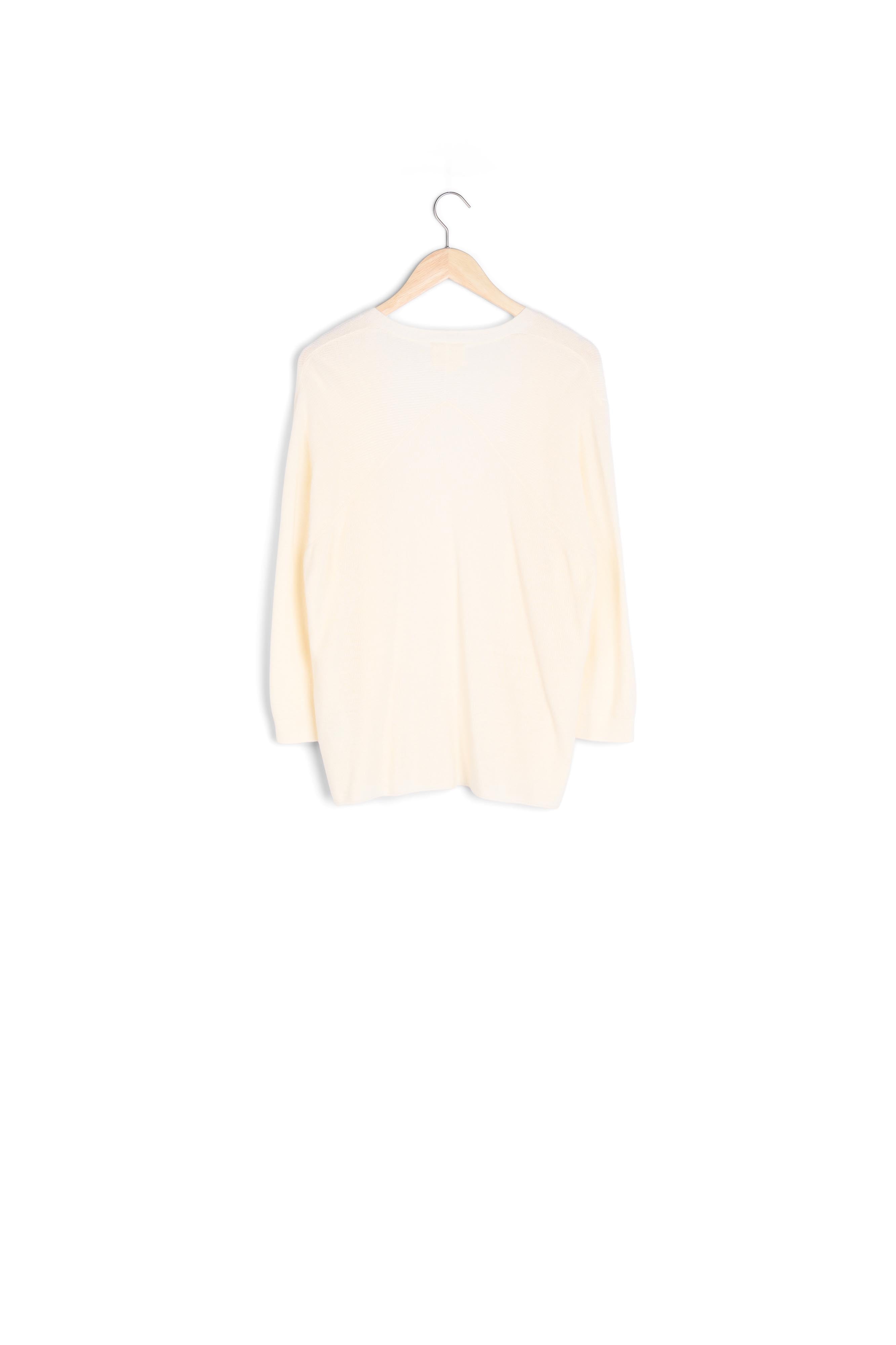 Gilet fin en lyocell, coton et lin crème Petronille Faume - seconde main