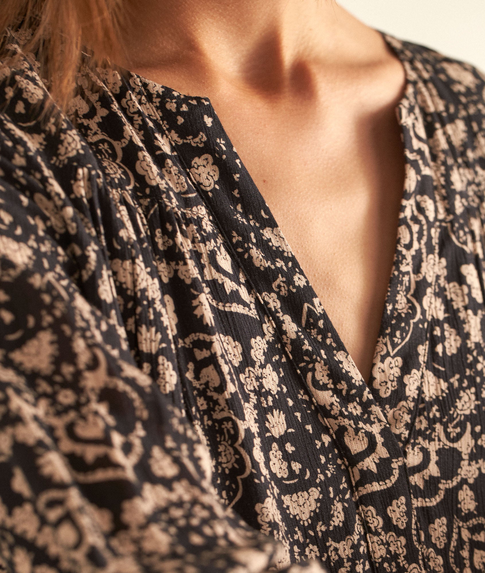 Robe courte noire imprimée HAFIDA Faume - seconde main