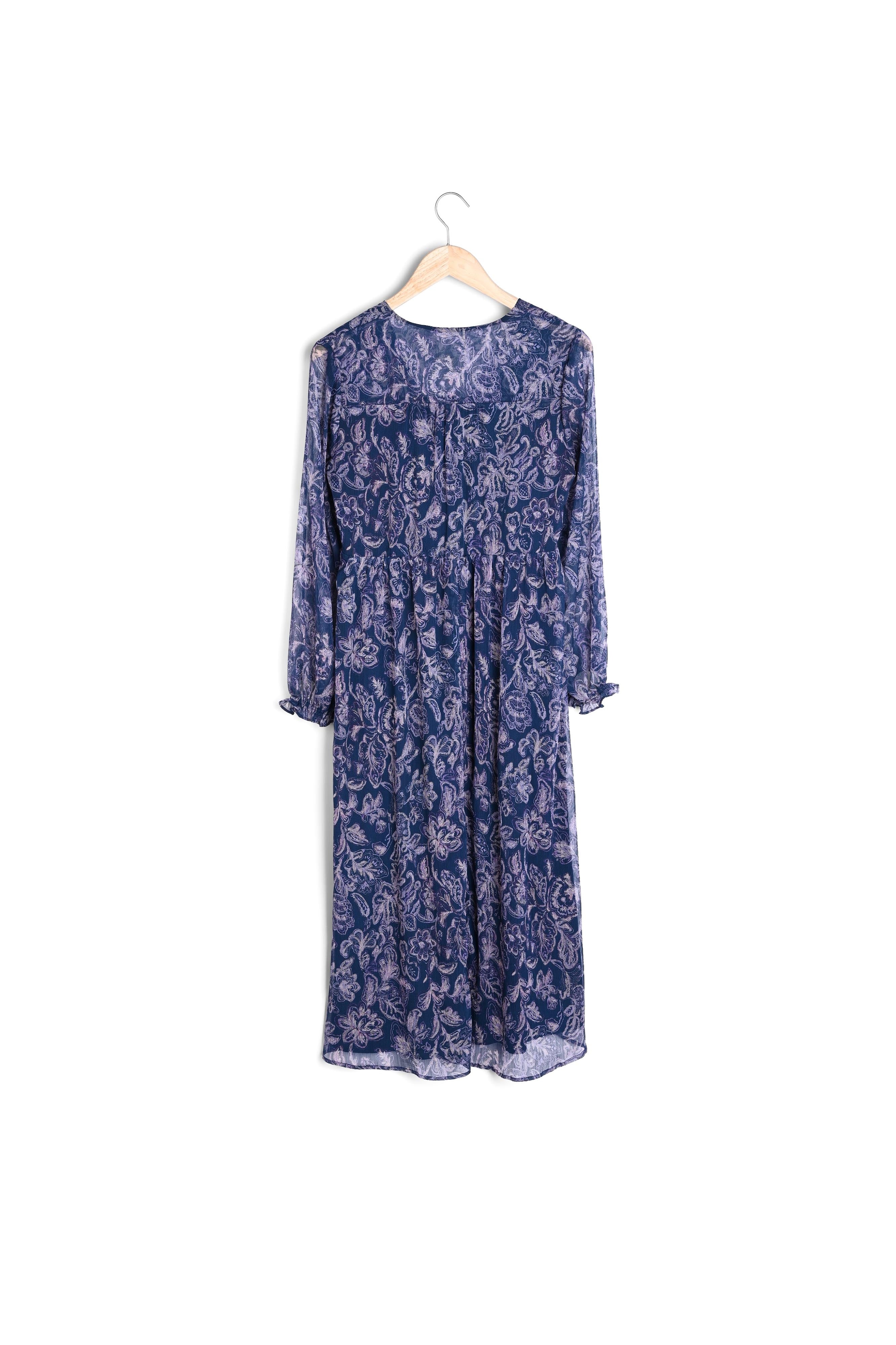 Robe longue bleue imprimée Louise Faume - seconde main