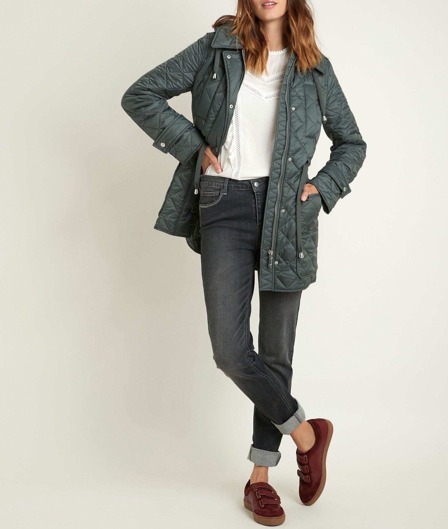 L'iconique slim gris chiné Prunelle Faume - seconde main