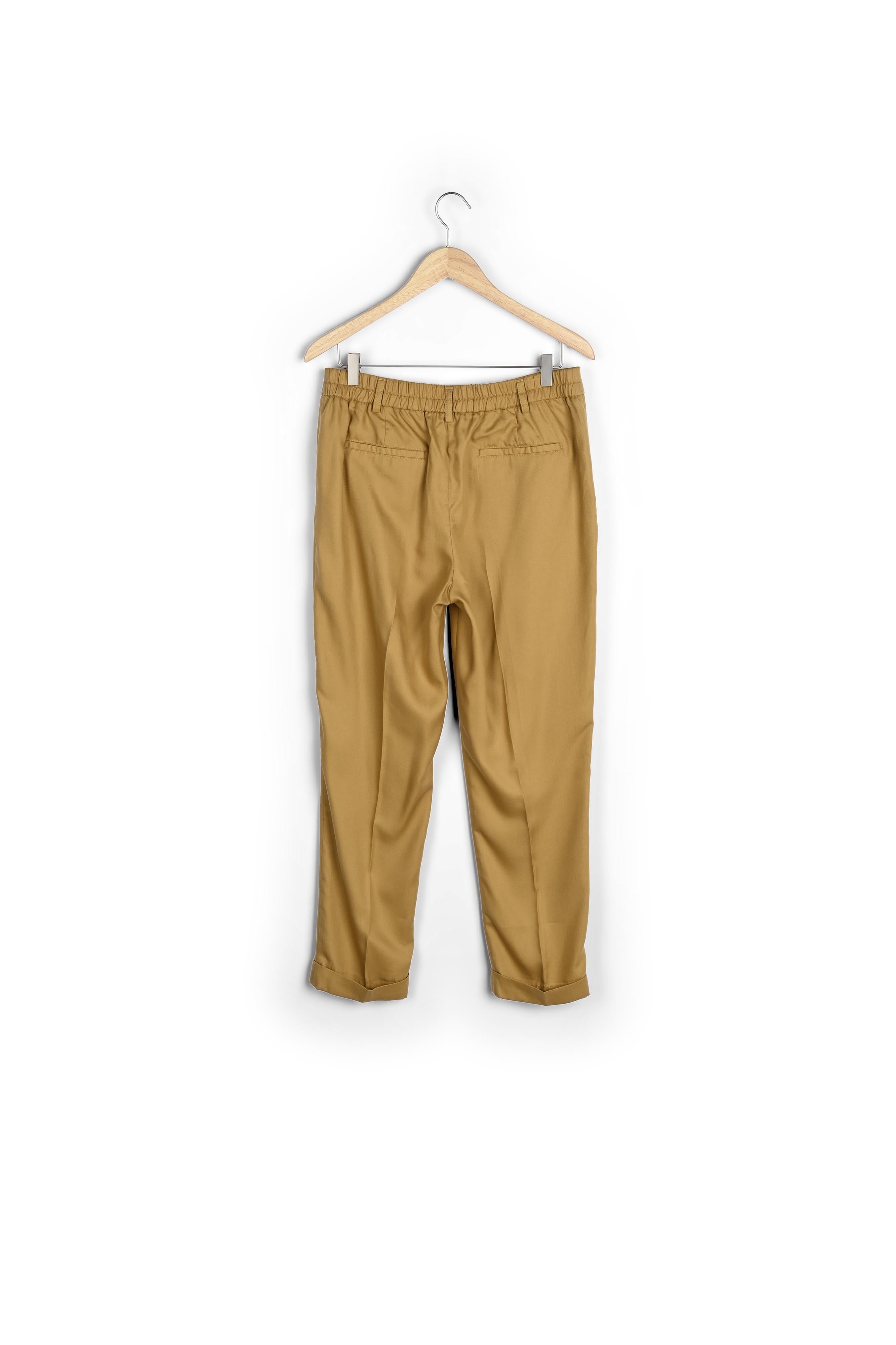 Pantalon chino ocre en Lyocell Idylle Faume - seconde main