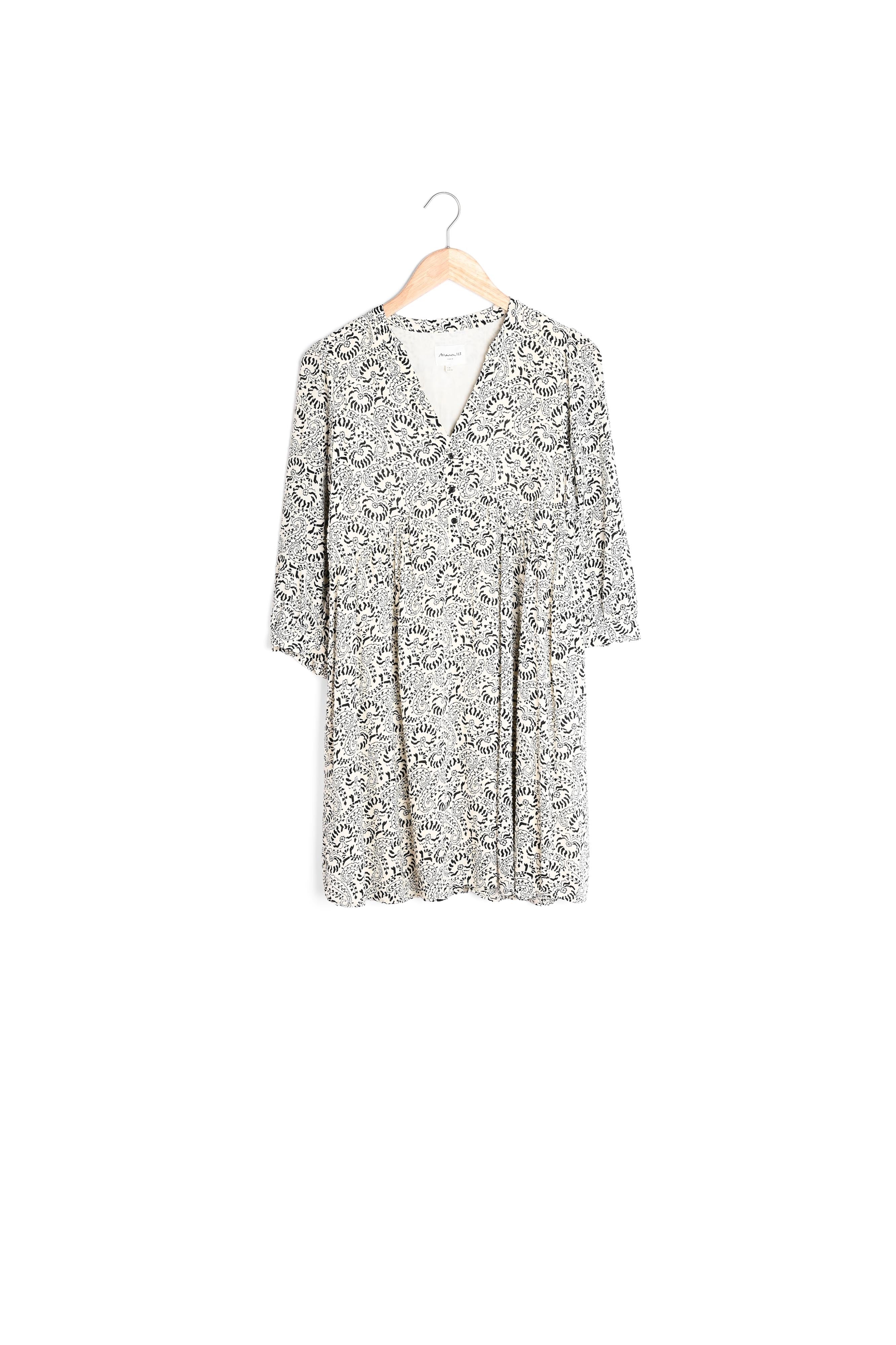 Robe écrue imprimée Calypso Faume - seconde main