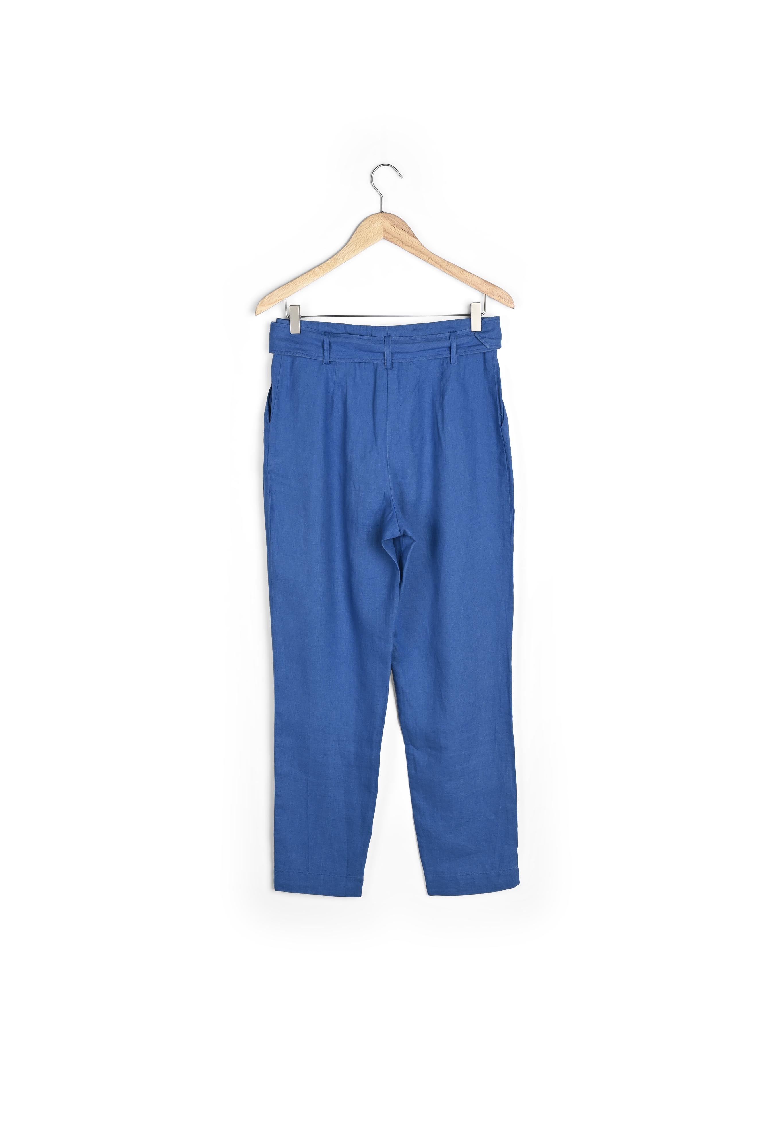 Pantalon en lin ceinturé Ilea Faume - seconde main