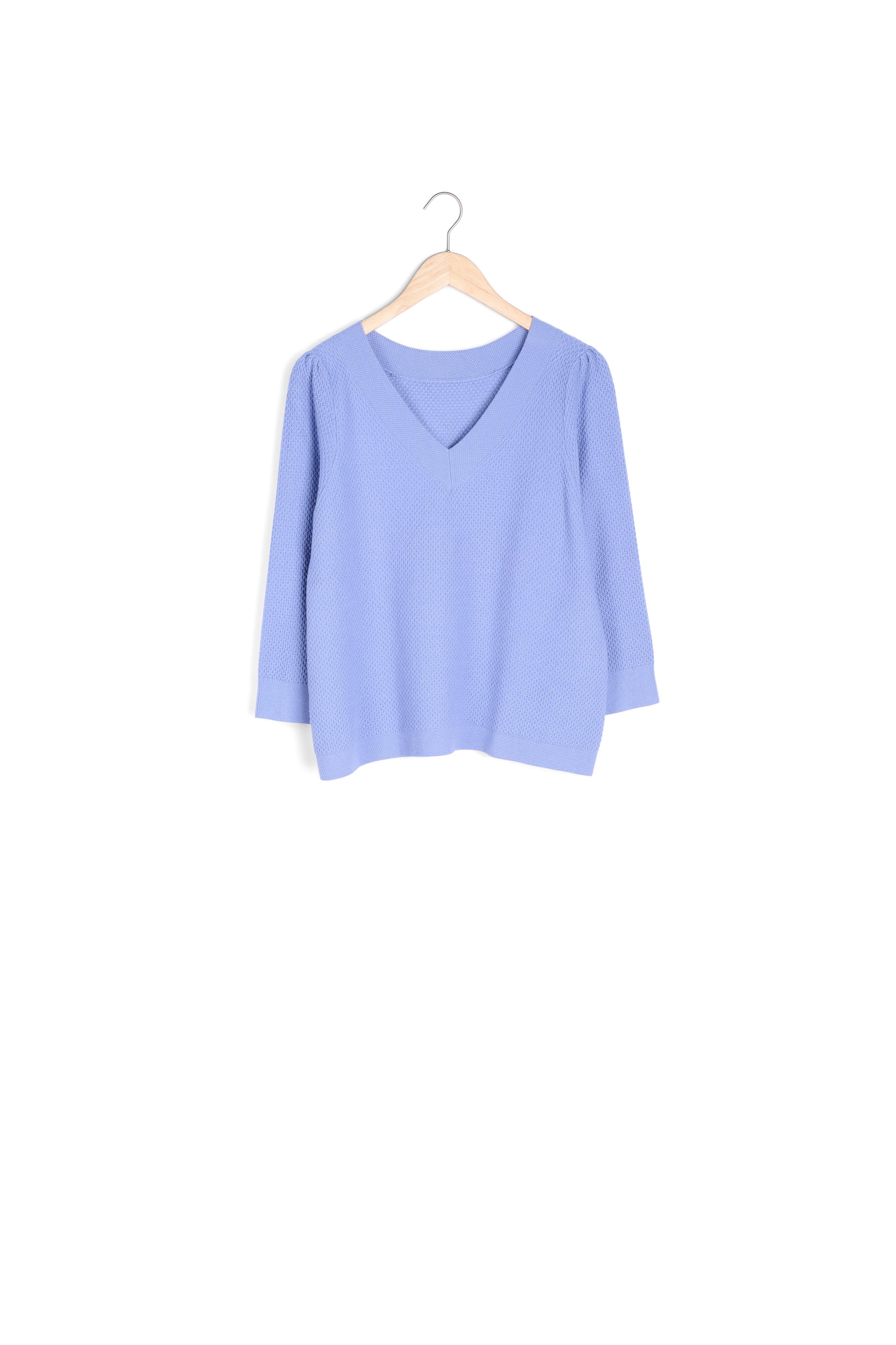 Pull lavande maille fantaisie Amore Faume - seconde main