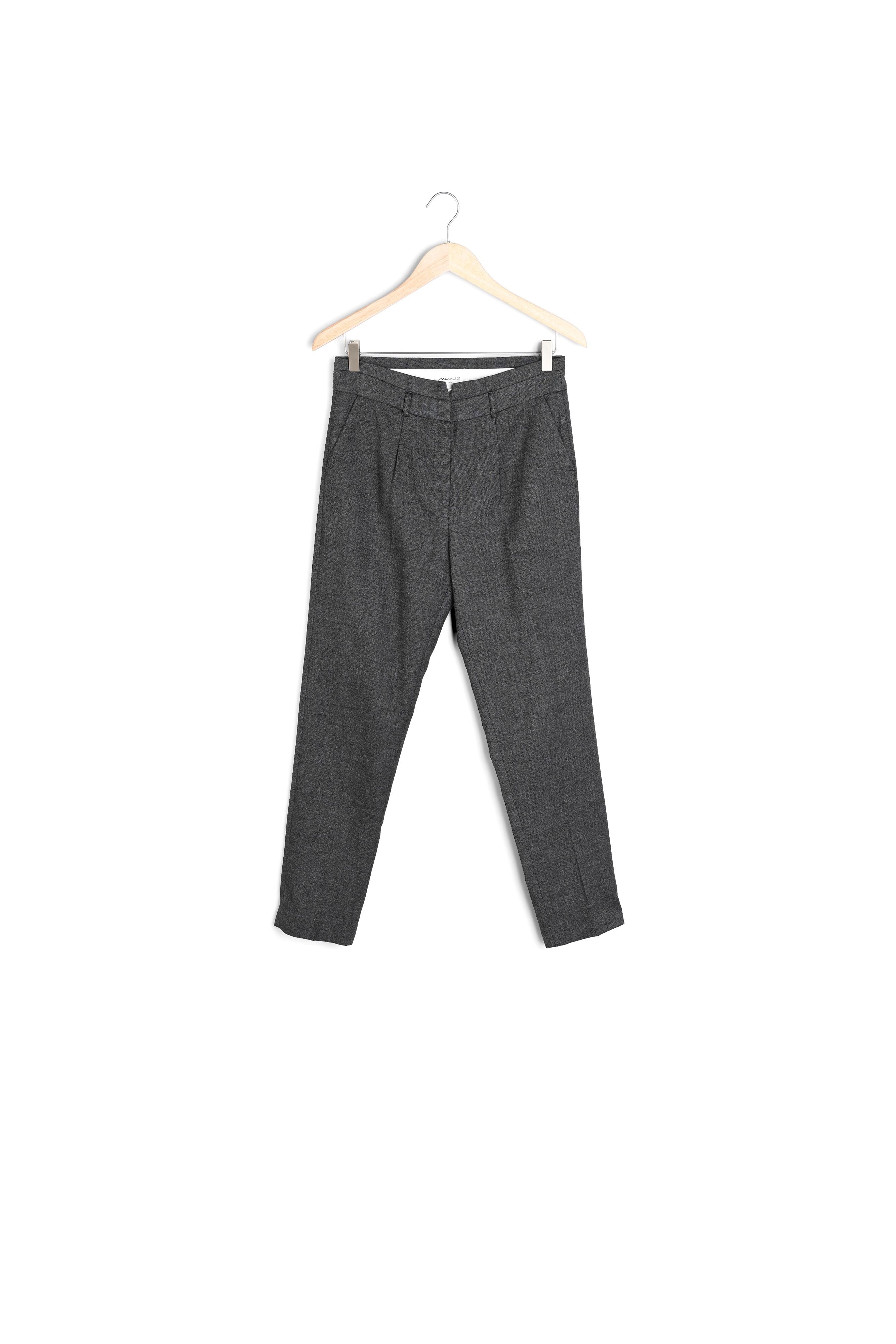 Pantalon de tailleur gris chiné Darcy Faume - seconde main