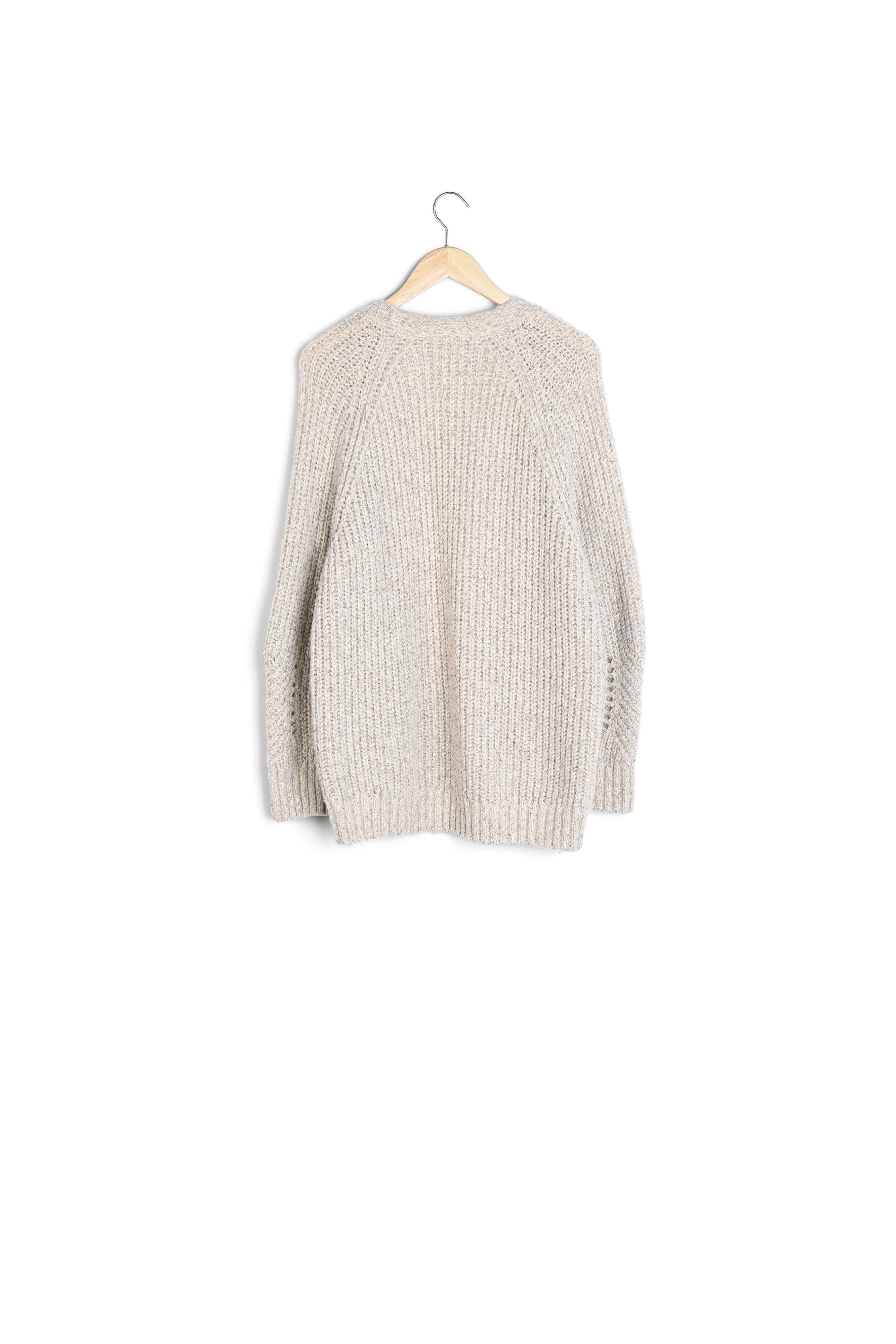 Cardigan beige col V Turban Faume - seconde main