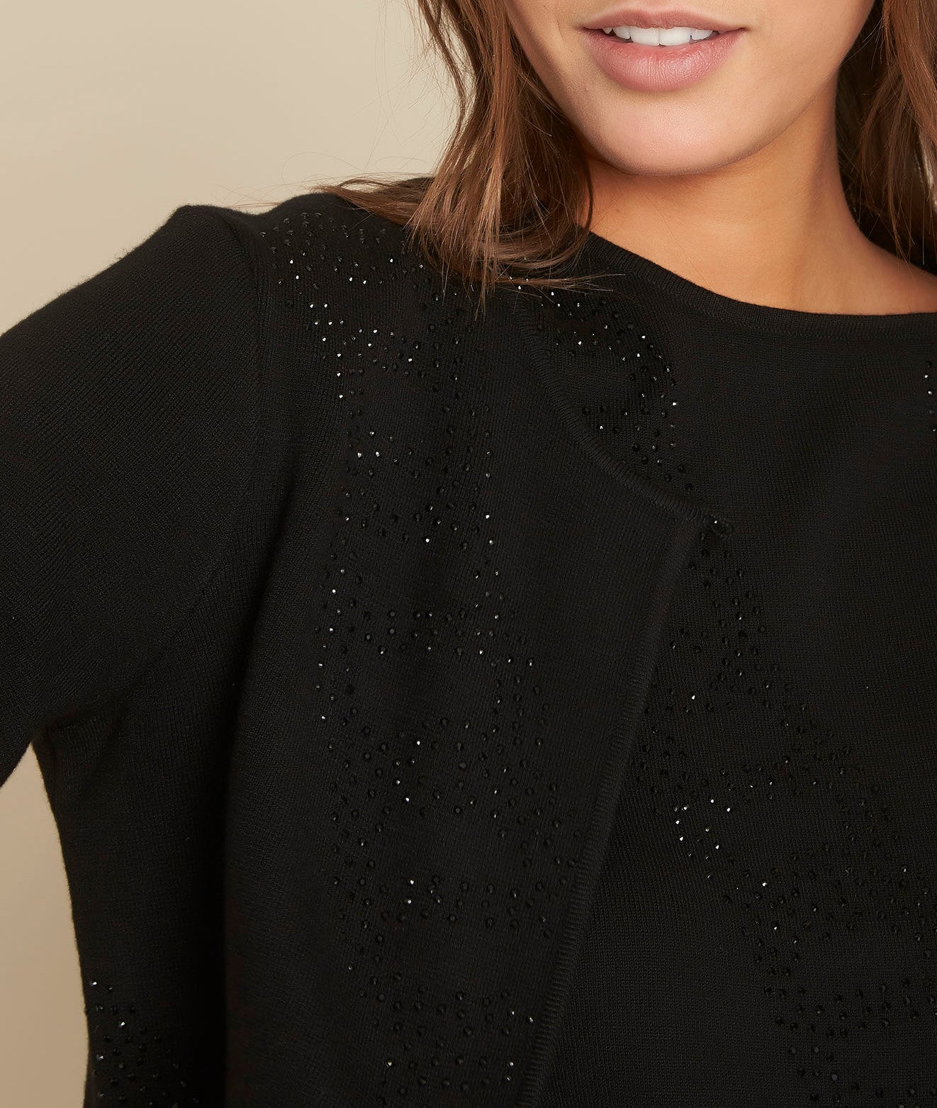Cardigan noir à strass Fete Faume - seconde main