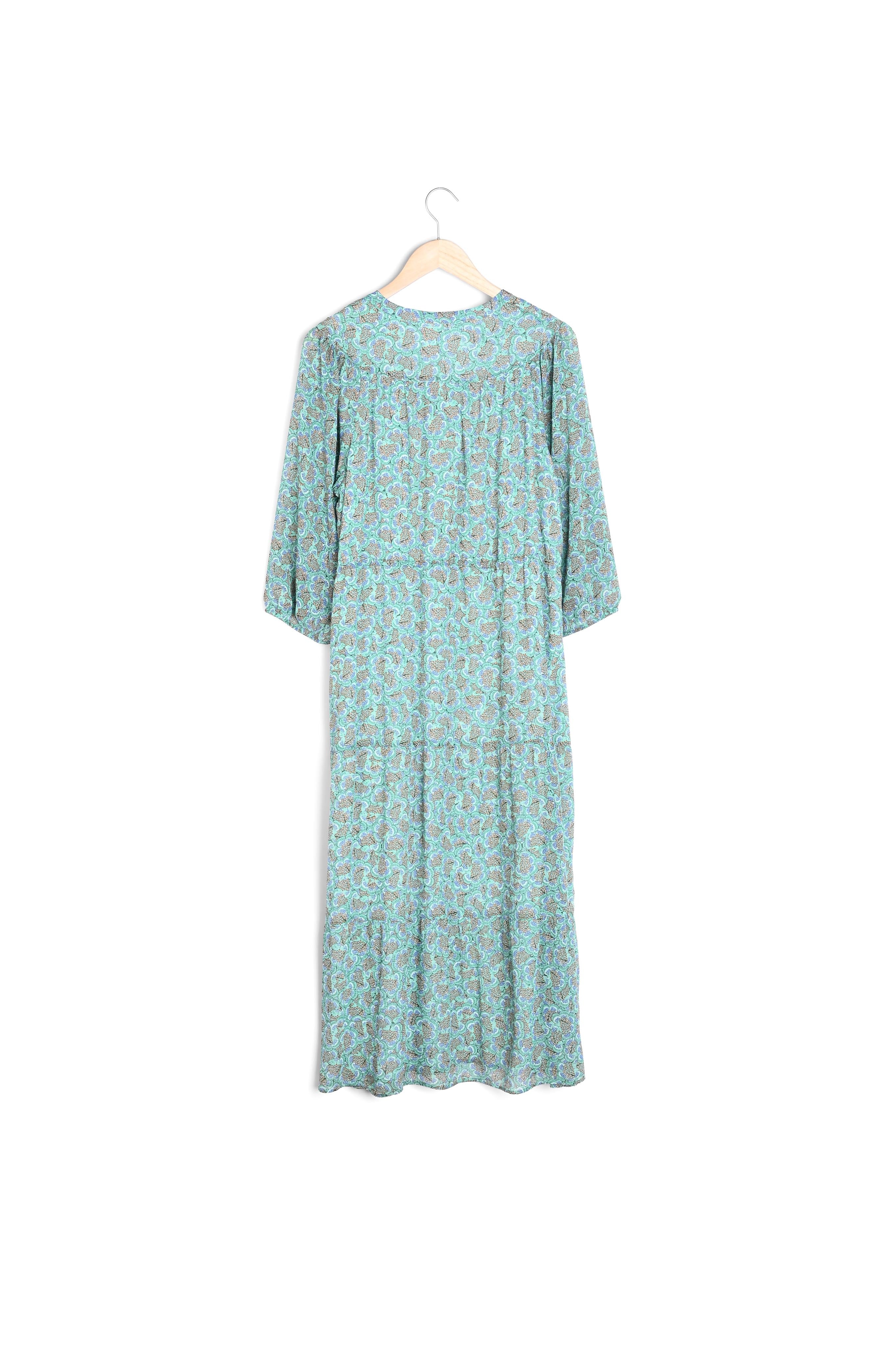Robe longue imprimée vert d'eau Nae Faume - seconde main