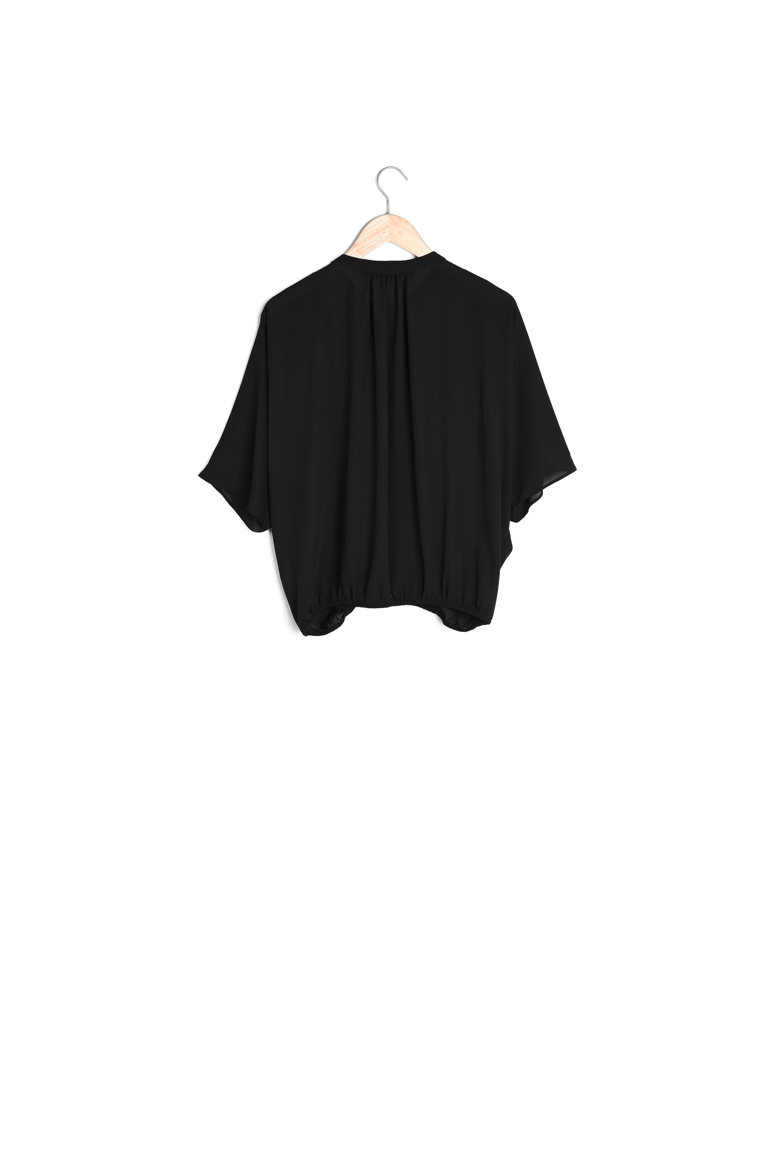 Blouse noire manches ballons Maddy Faume - seconde main