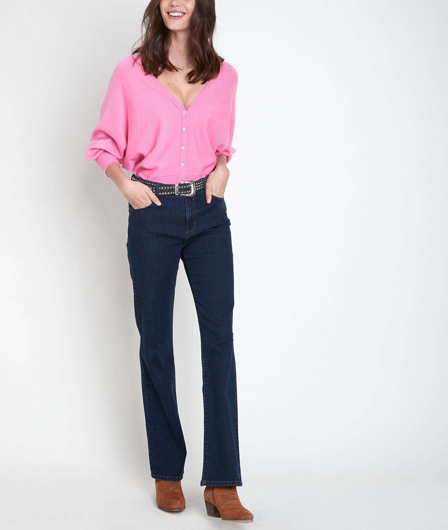 Gilet en polyamide recyclé rose Aldo Faume - seconde main