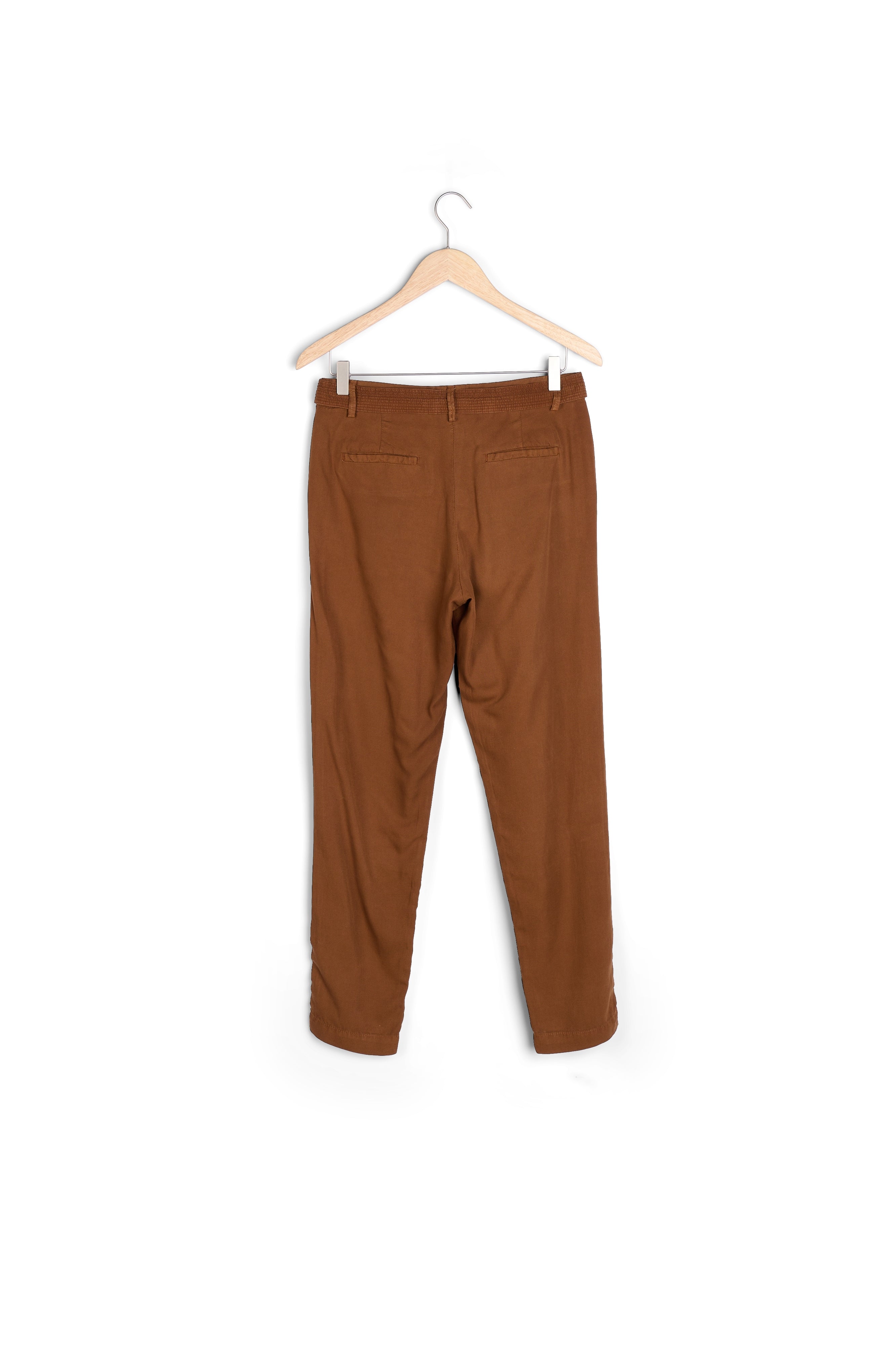 Pantalon marron fluide ceinture Geode Faume - seconde main