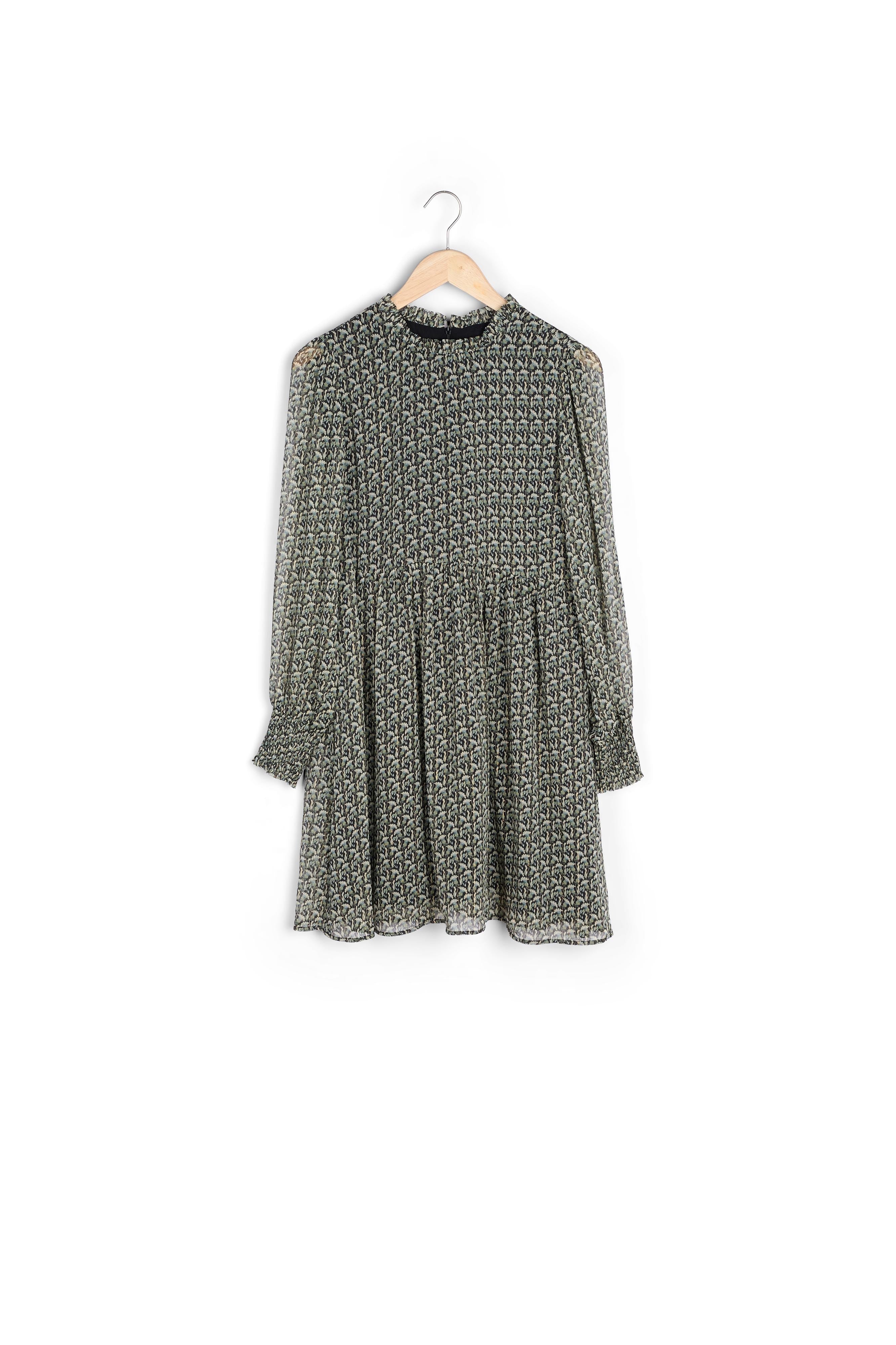 Robe courte imprimée vert sapin Shannel Faume - seconde main