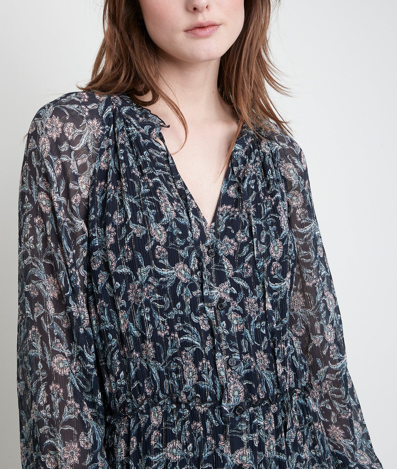 Robe longue imprimé fleuri Lysie Faume - seconde main