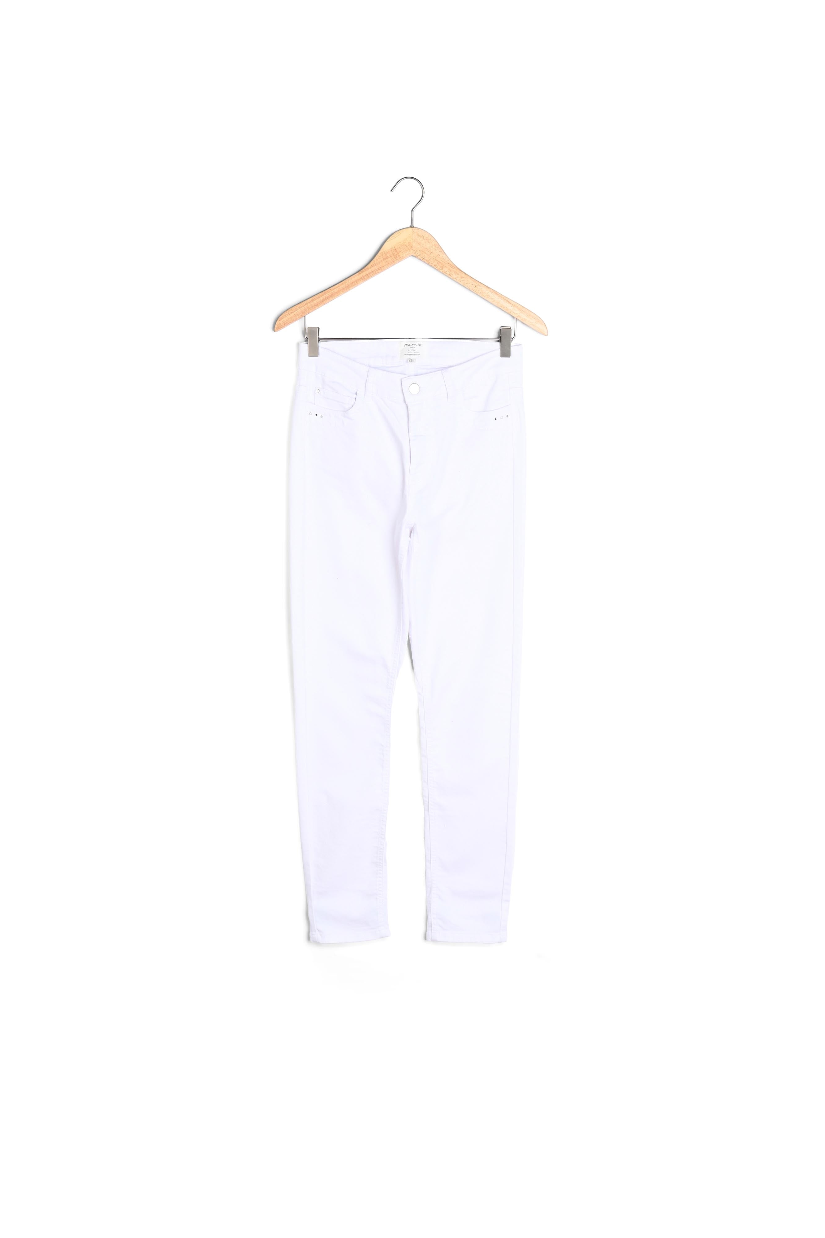 Jean slim en coton bio blanc Suzy Faume - seconde main