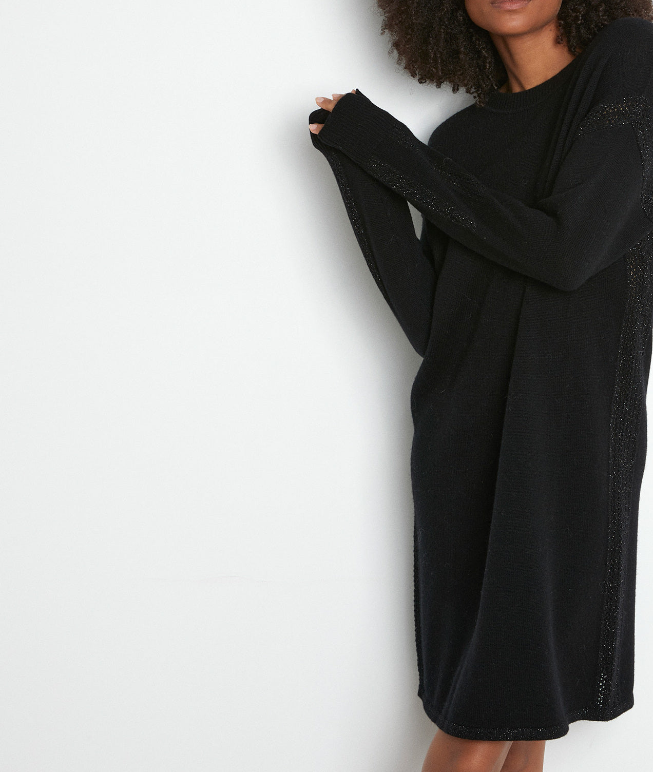 Robe pull noire en laine Tabata Faume - seconde main