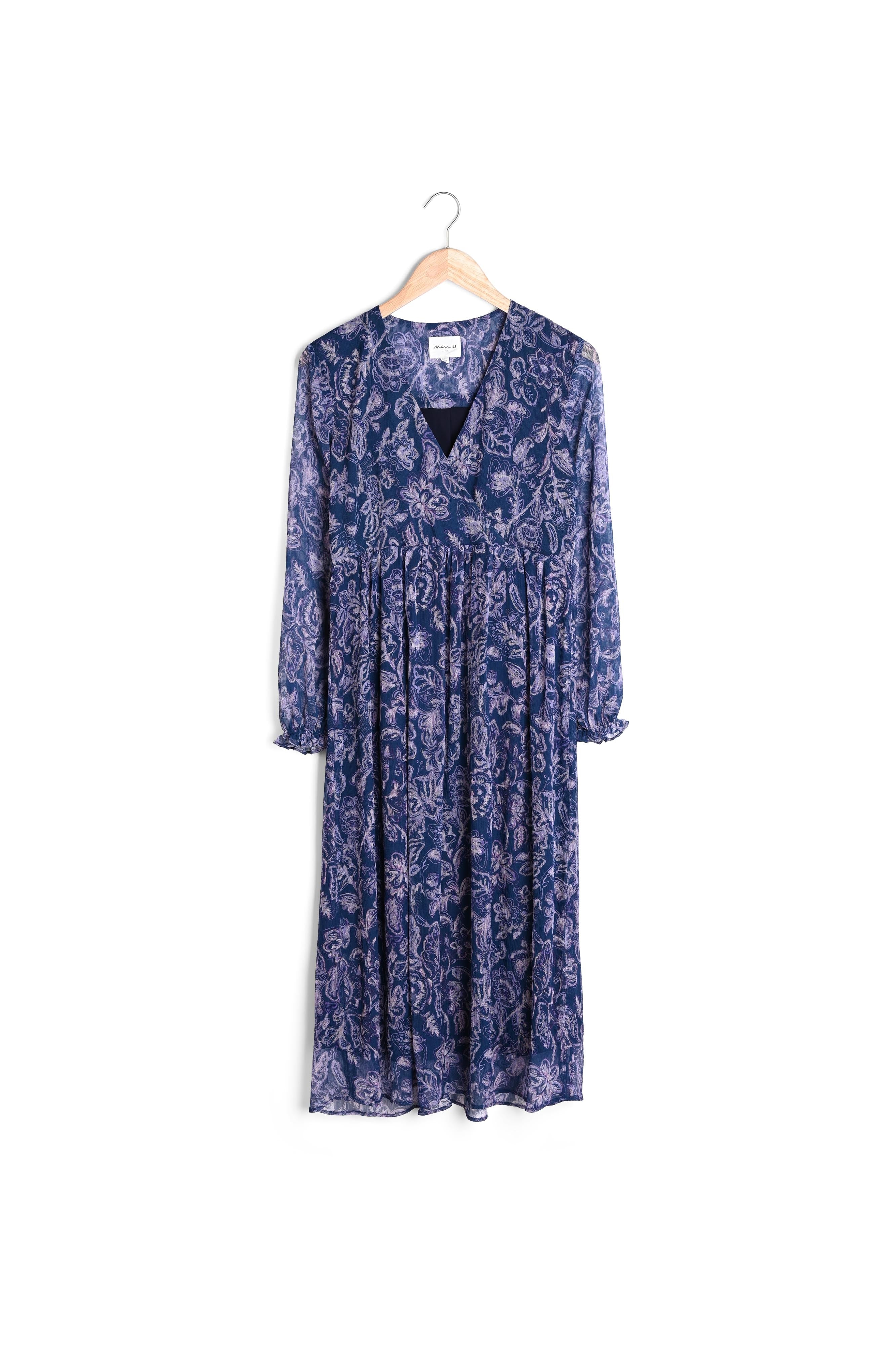 Robe longue bleue imprimée Louise Faume - seconde main