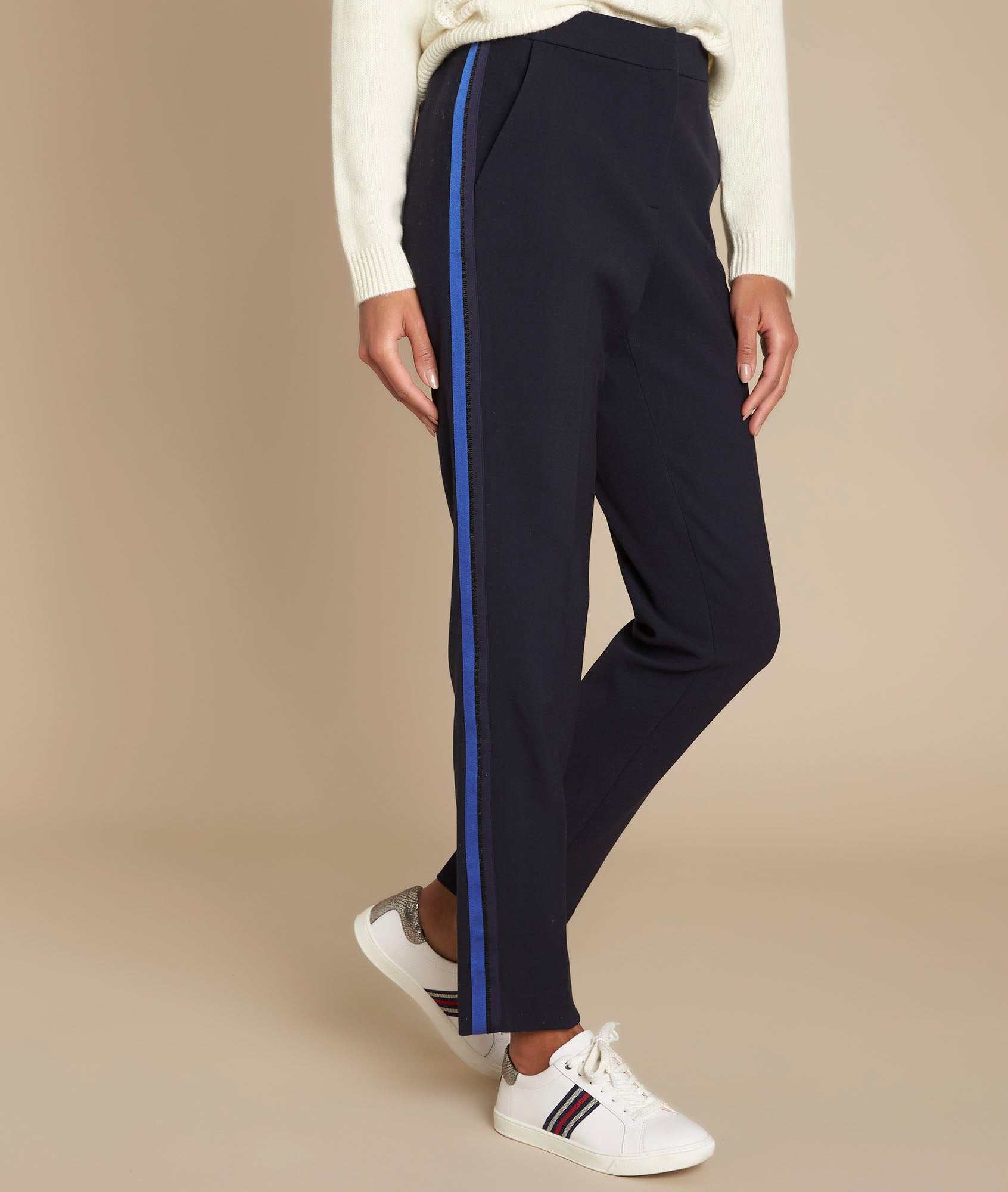 Pantalon cigarette à bandes Lara Faume - seconde main