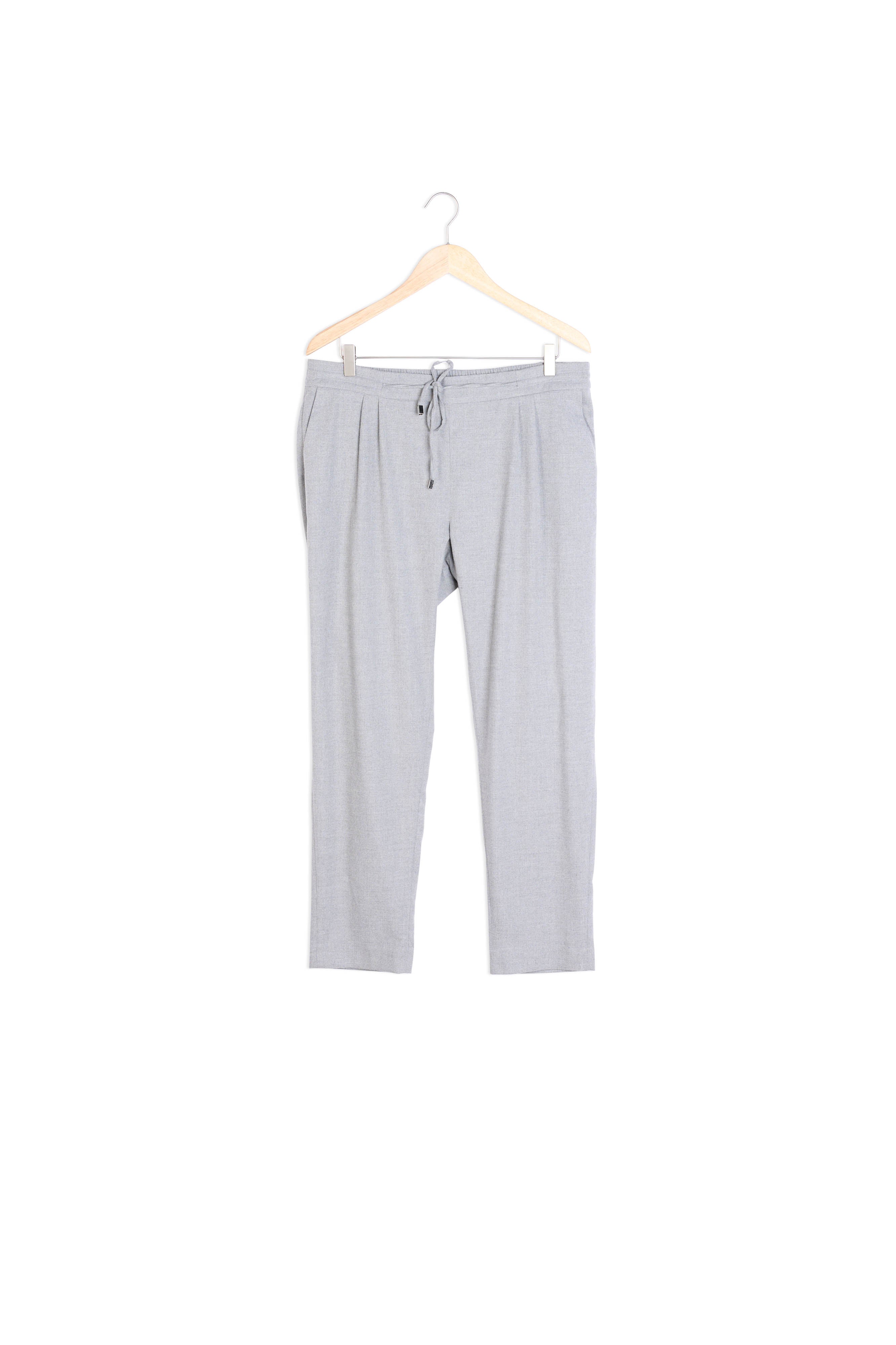 Pantalon carotte fluide gris chiné Flynn Faume - seconde main