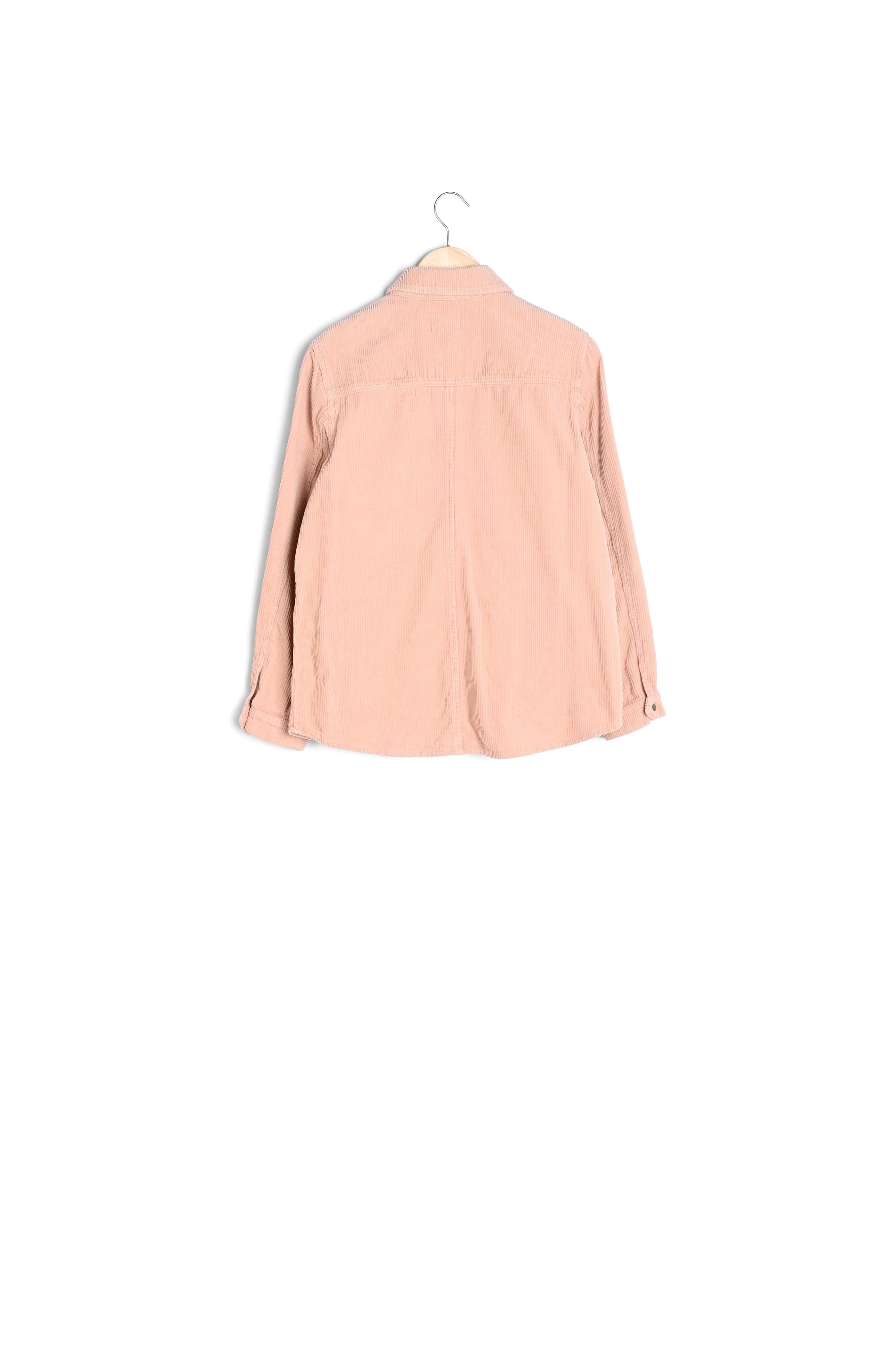 Surchemise en velours côtelé rose poudre Perle Faume - seconde main