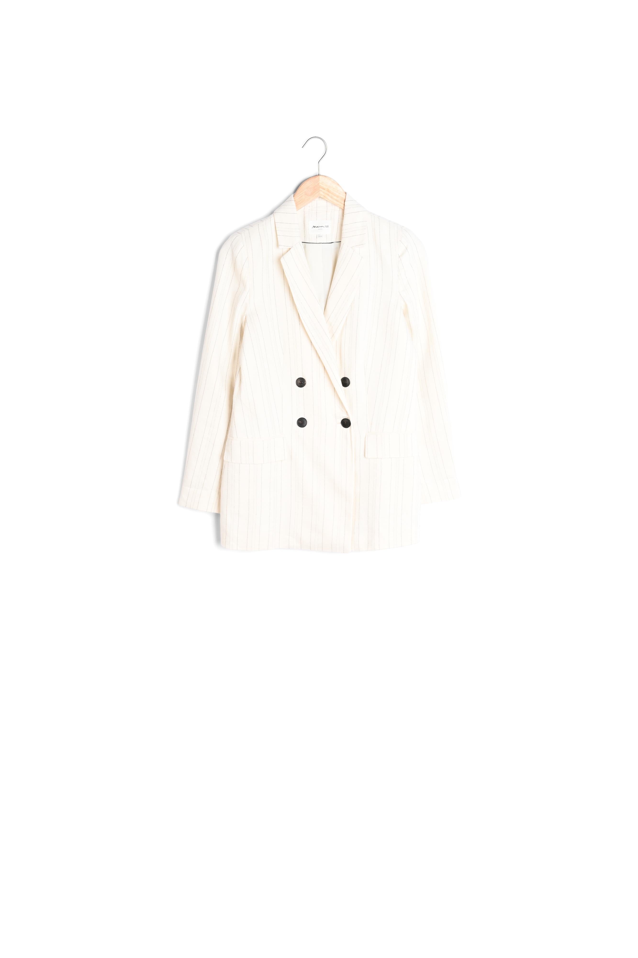 L'iconique veste tailleur Florine en lin et coton crème Faume - seconde main