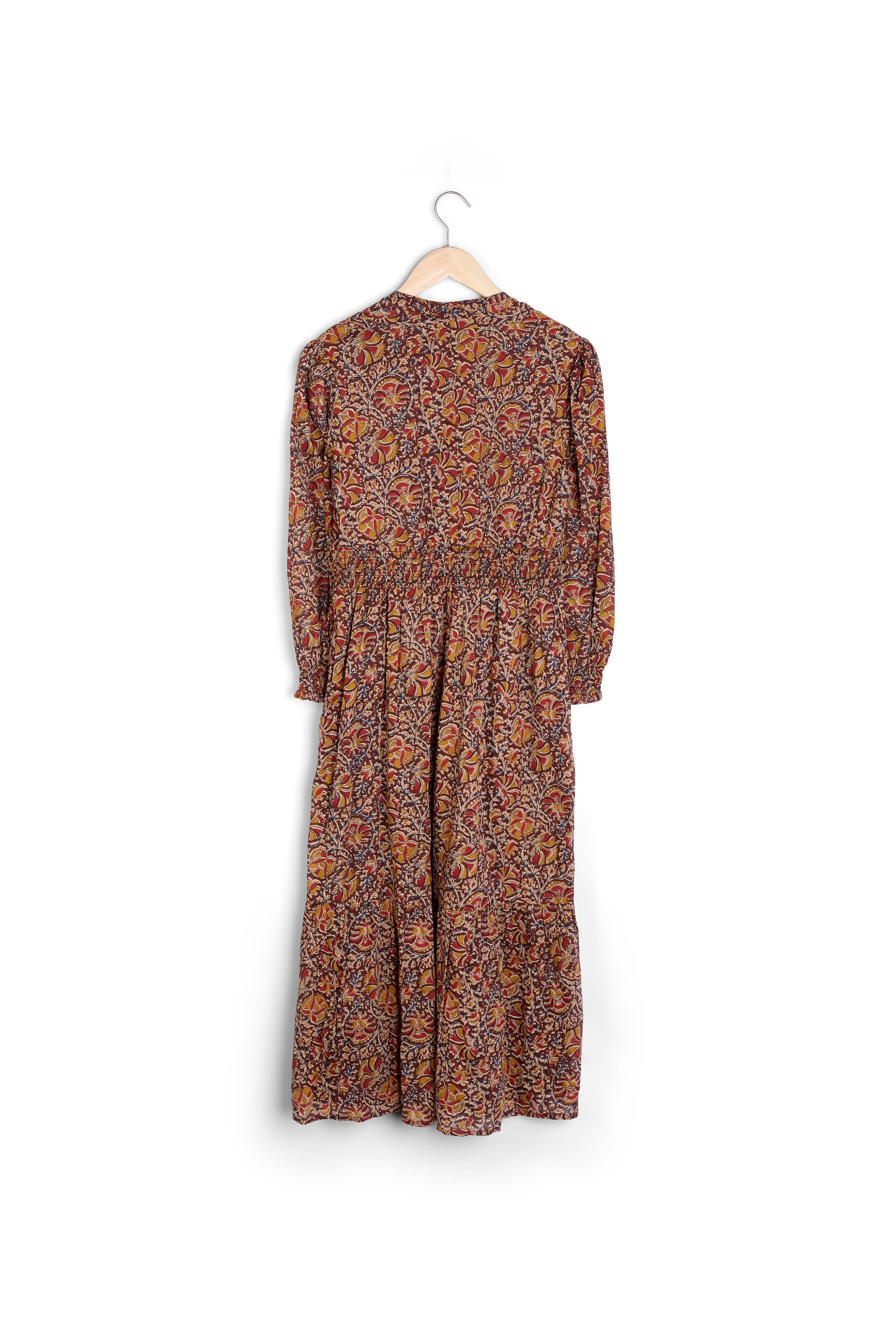 Robe longue imprimée grenat Helora Faume - seconde main