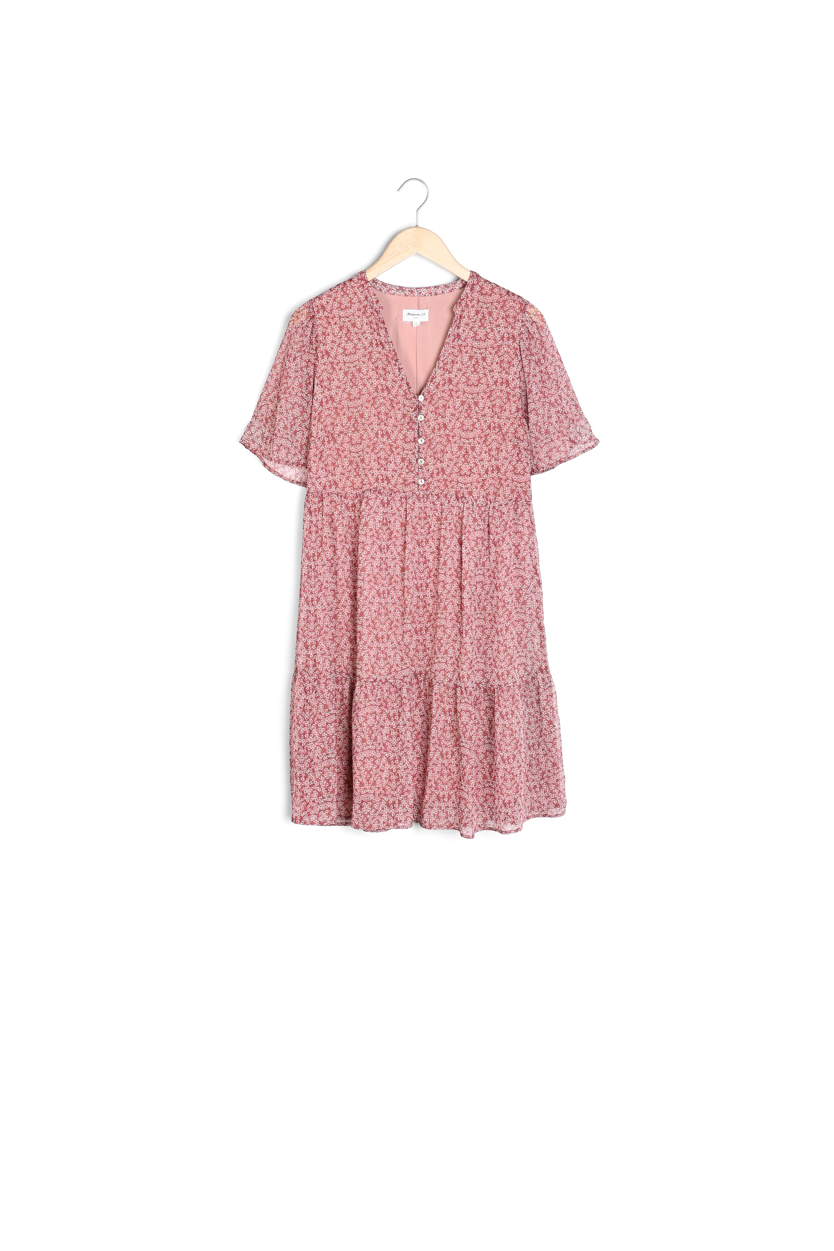 Robe imprimée blush Nathalie Faume - seconde main