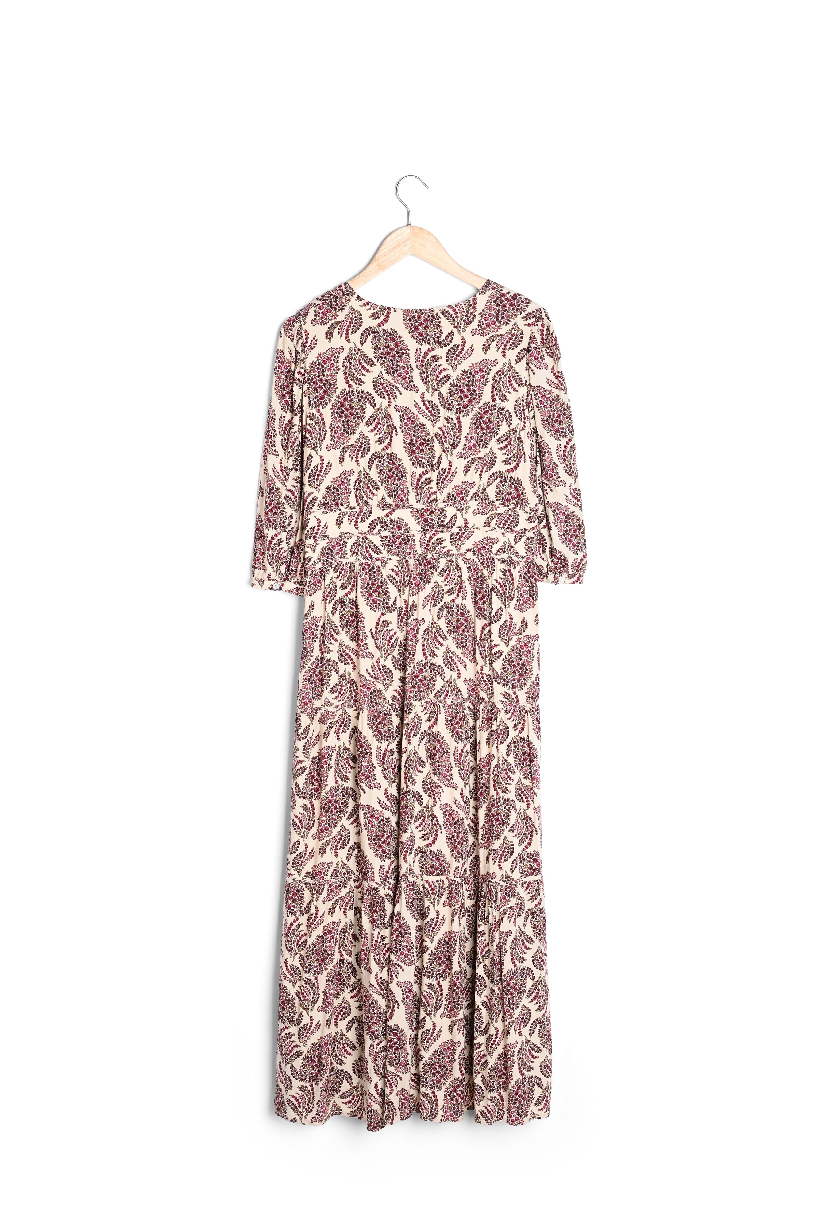 Robe longue rose imprimée Leonor Faume - seconde main