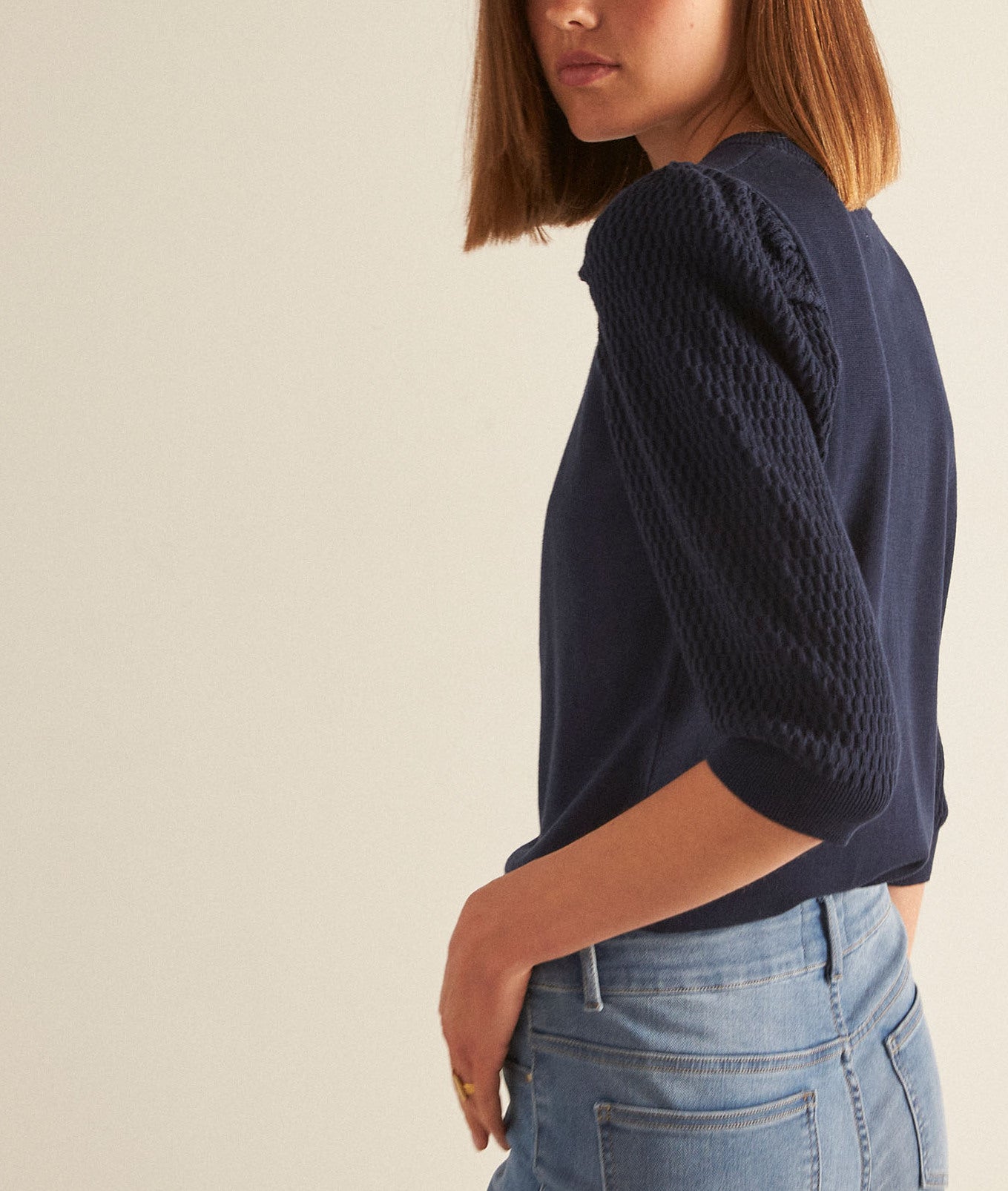 Pull encre en coton BERYL Faume - seconde main