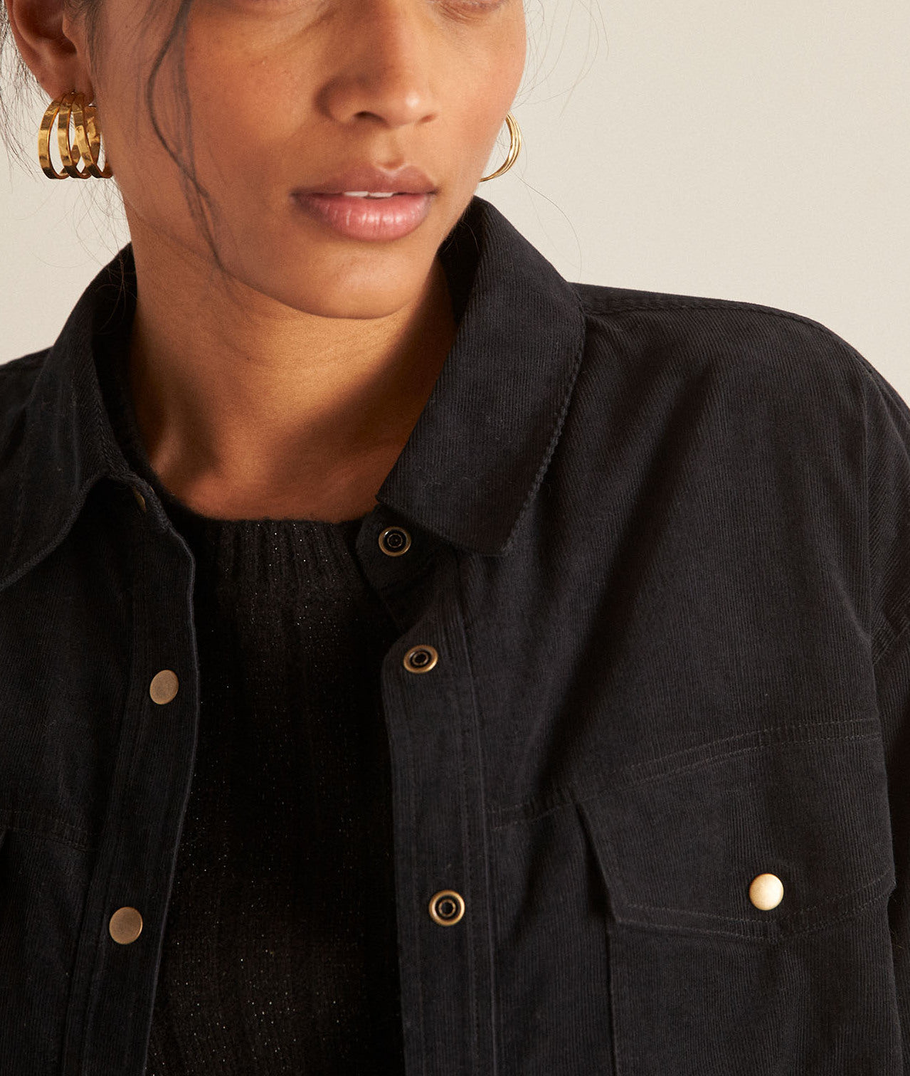 Chemise en velours noire Chimene Faume - seconde main