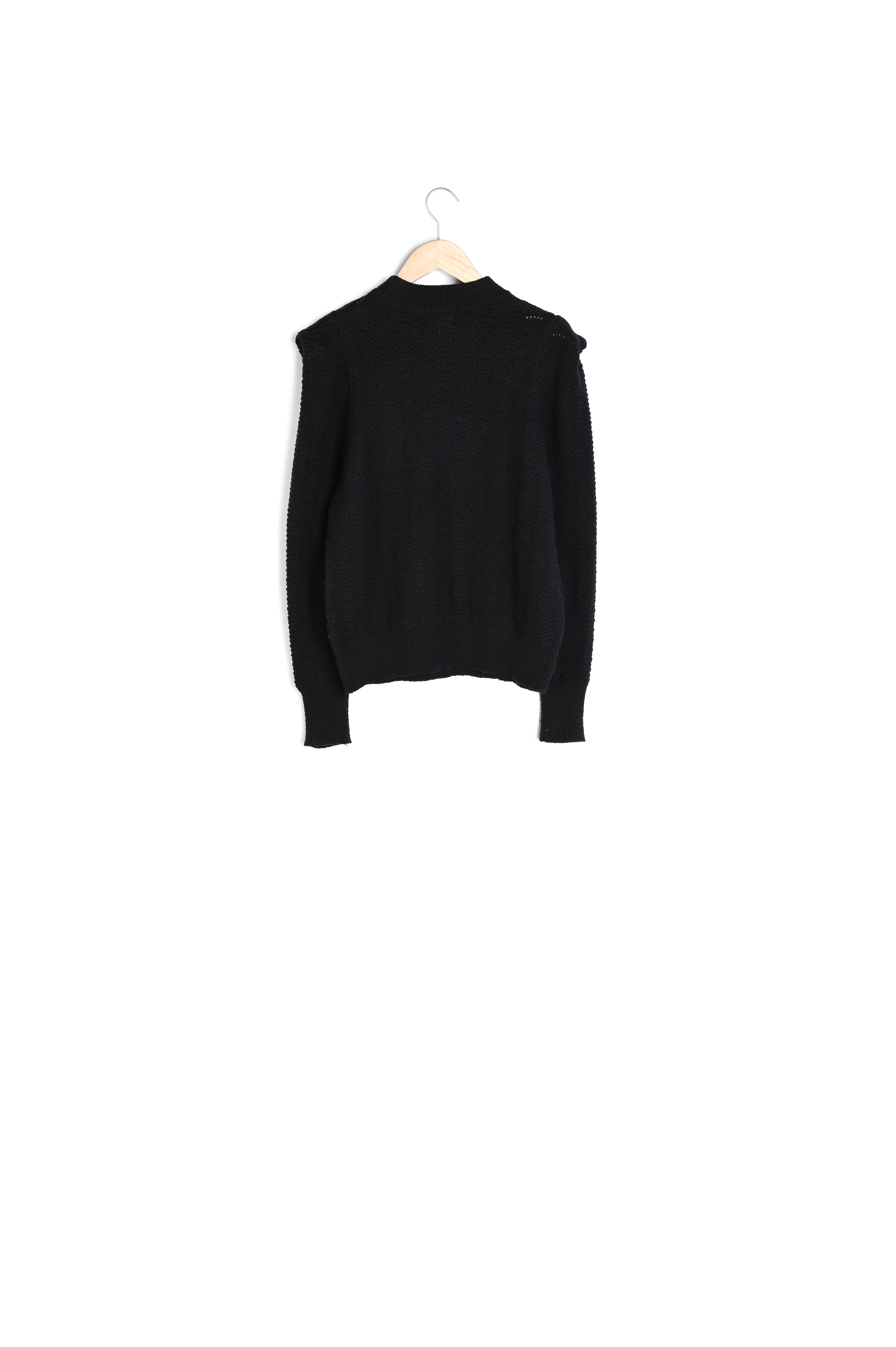 Pull noir à épaulettes Berberis Faume - seconde main