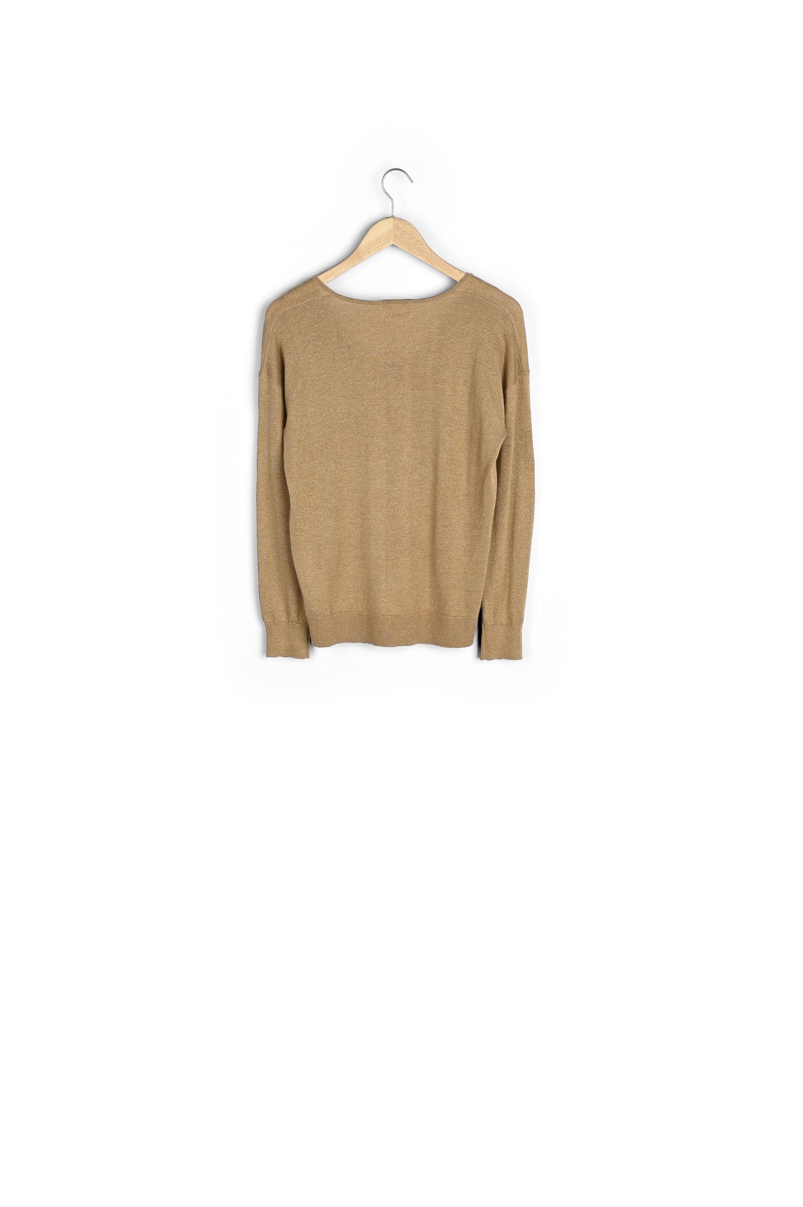 Pull en maille très fine beige Babeth Faume - seconde main