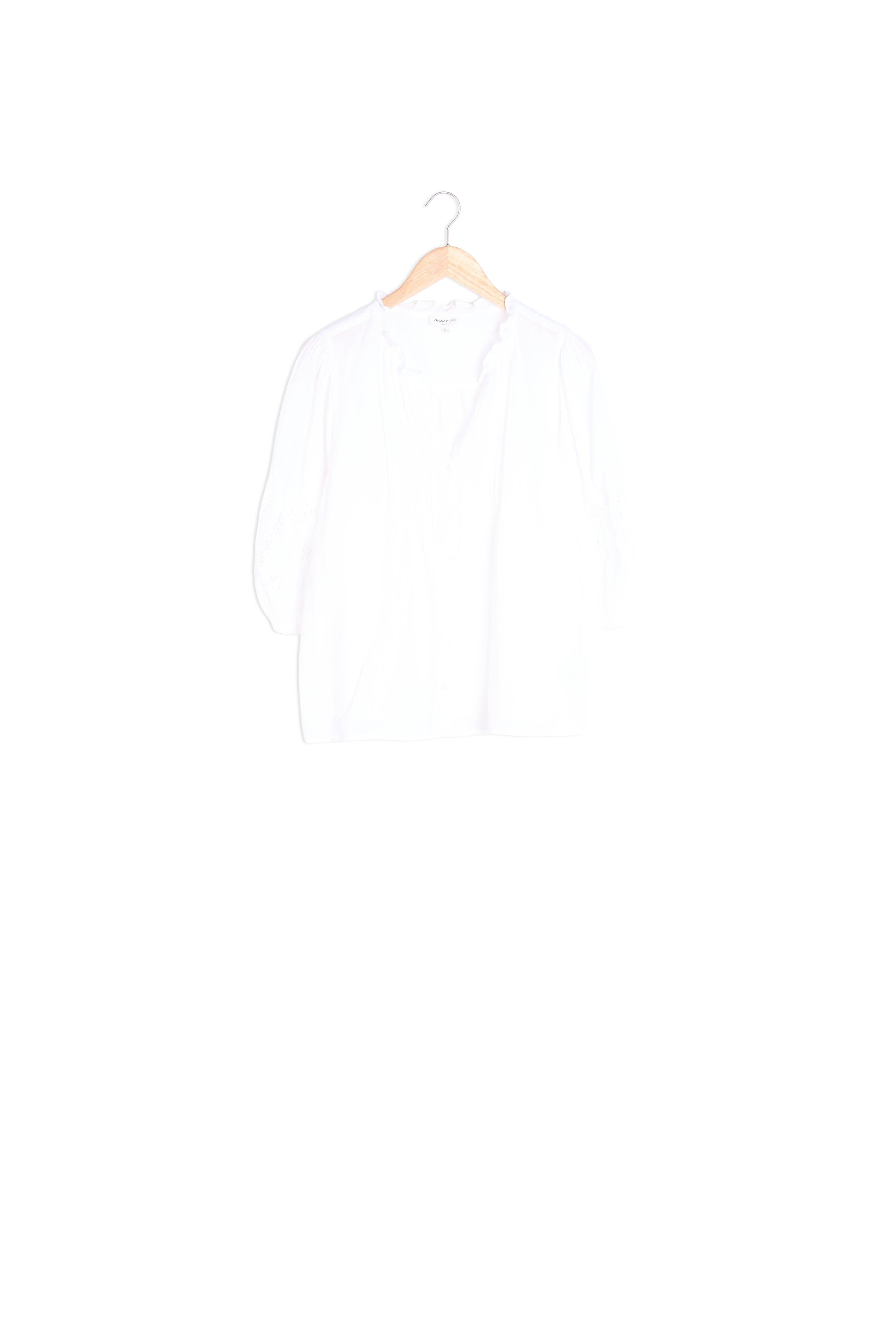 Blouse en coton uni blanc Lynne Faume - seconde main